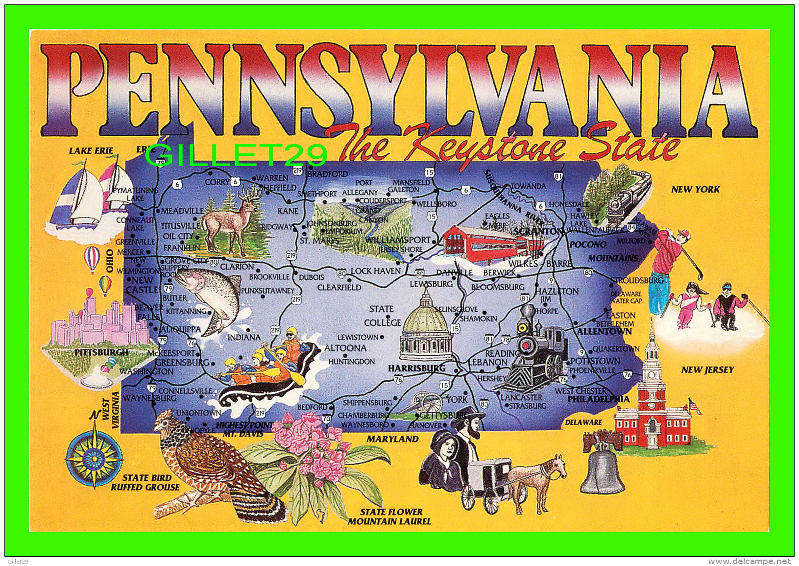 MAPS - PENNSYLVANIA, THE KEYSTONE STATE - - Maps