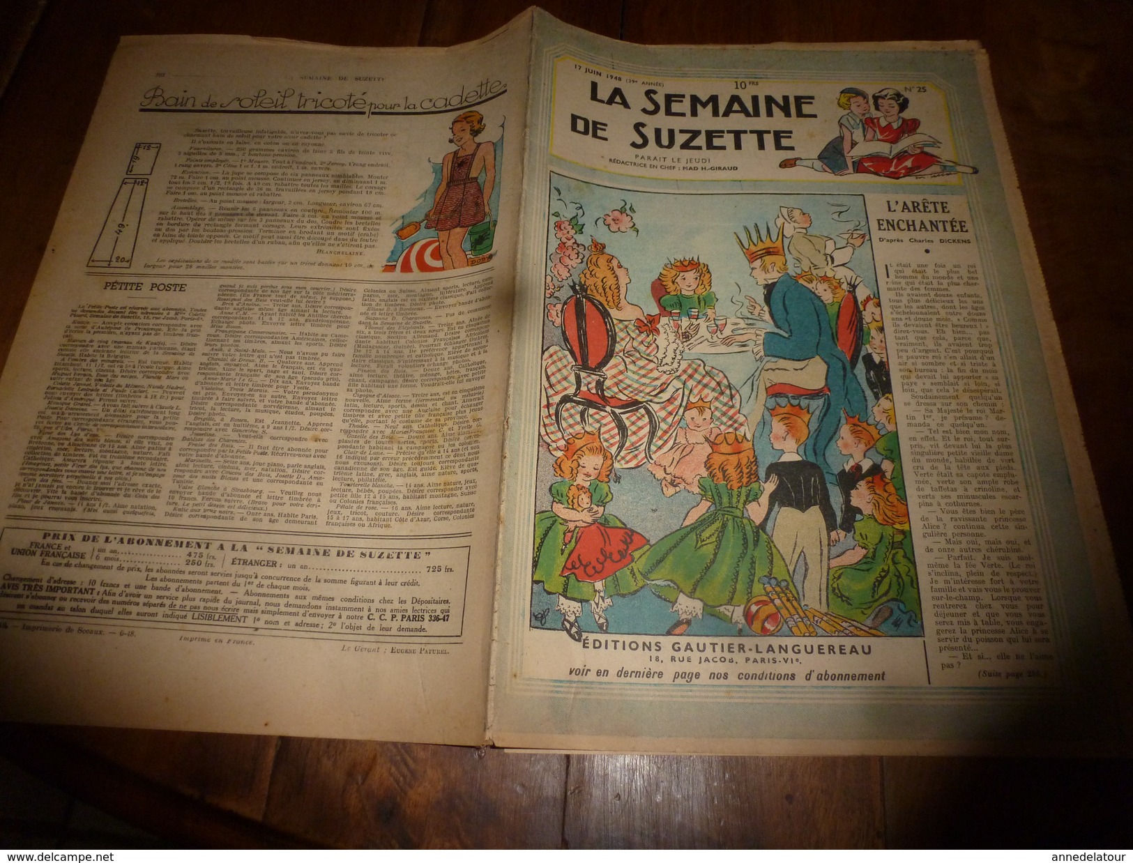 1948  LSDS : A Force De Douceur Et De Patience , Les CHIENS De CIRQUE De Raoul  Sont Des Vraies Vedettes à 4 Pattes ;etc - La Semaine De Suzette