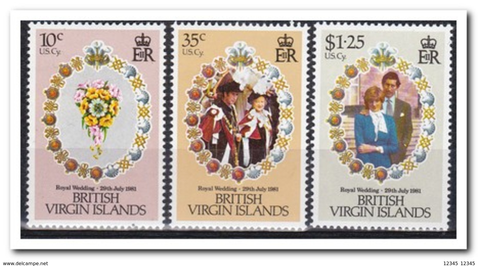 British Virgin Islands 1981, Postfris MNH, Royal Wedding, Flowers - Iles Vièrges Britanniques