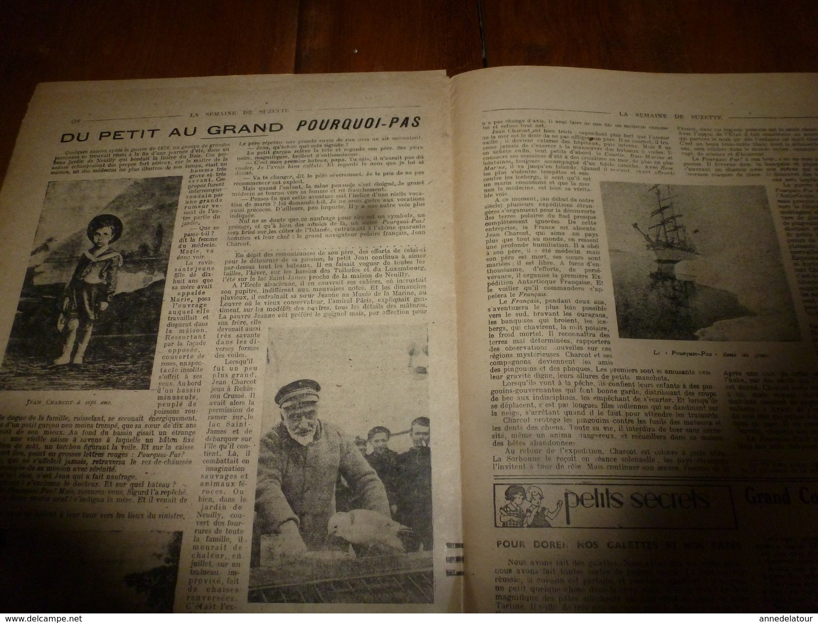 1947  LSDS : Le MOULIN Des TROIS EPIS; Du Petit Au Grand Bateau POURQUOI-PAS ; Etc - La Semaine De Suzette