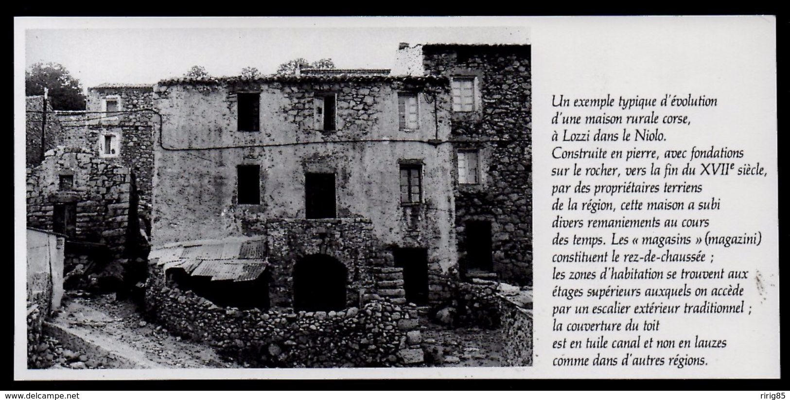 1981  --  UNE MAISON RURALE CORSE A LOZZI DANS LE NIOLO  3M589 - Unclassified