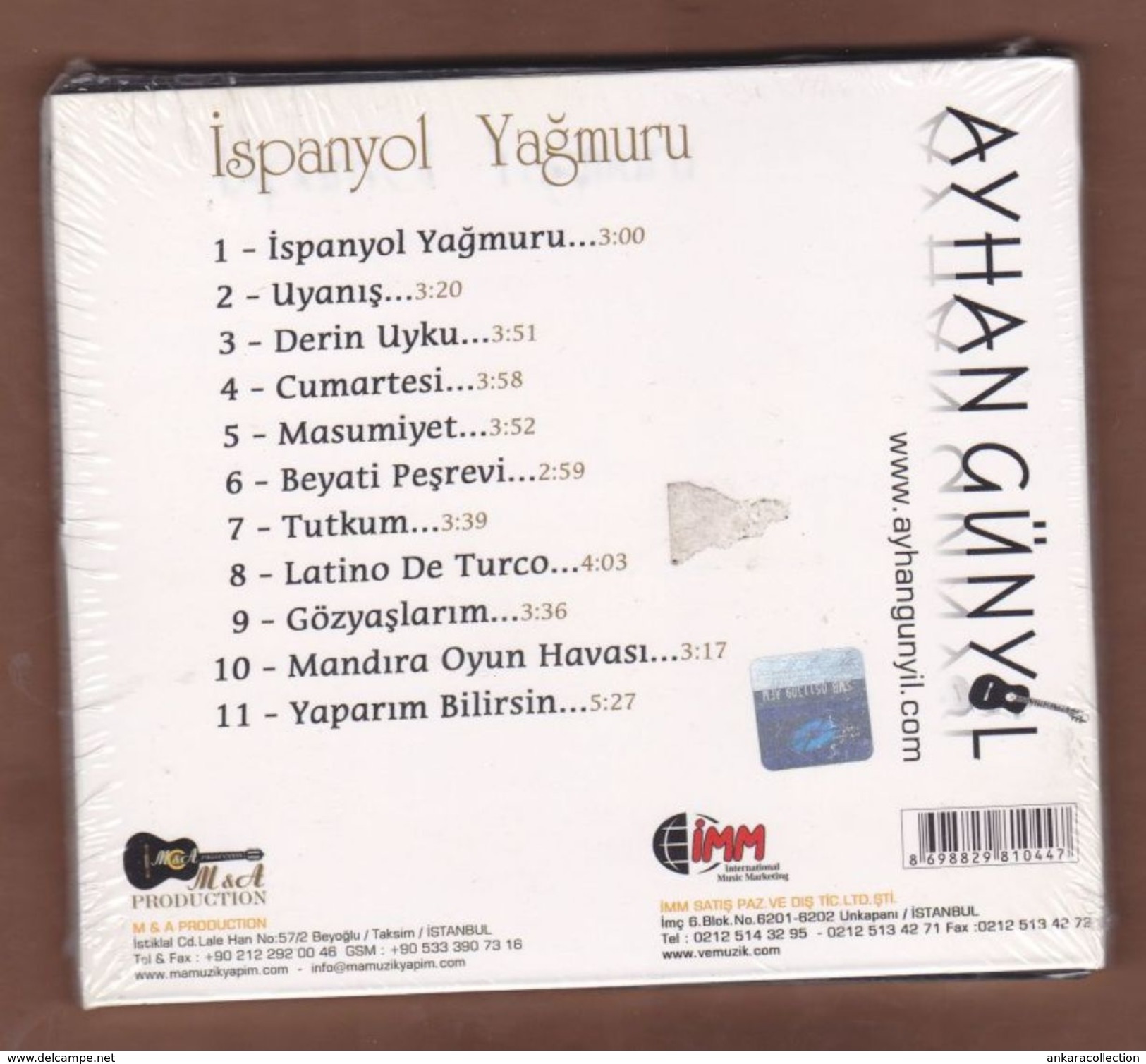 AC -  AYHAN GUNYOL ISPANYOL YAGMURU BRAND NEW TURKISH MUSIC CD - World Music