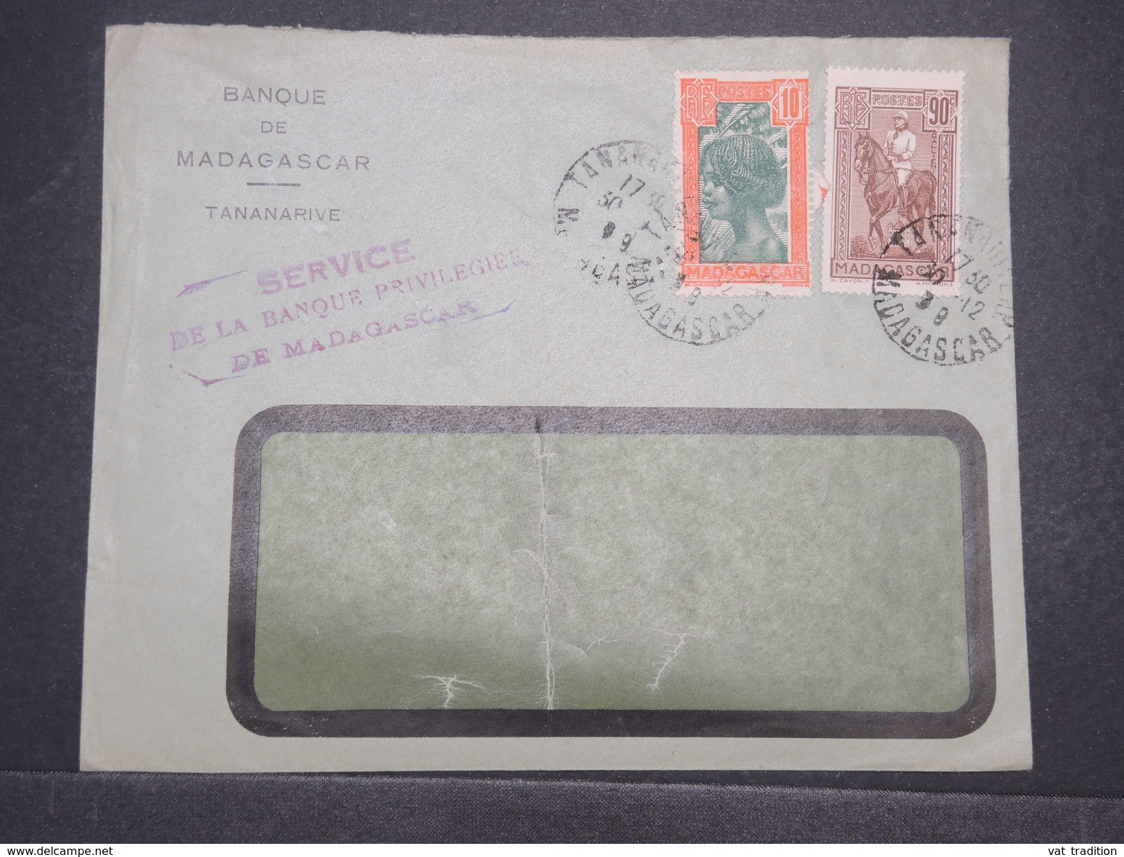 FRANCE / MADAGASCAR - Enveloppe Commerciale De Tananarive En 1938 - L 9969 - Lettres & Documents