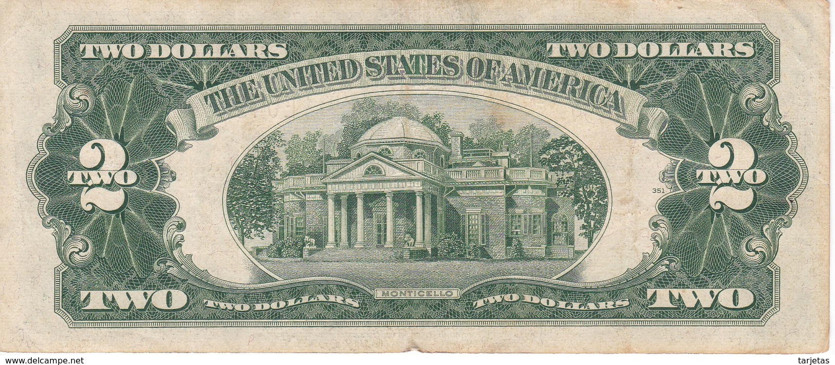 BILLETE DE ESTADOS UNIDOS DE 2 DOLLARS DEL AÑO 1928 SERIE G (BANK NOTE) - Billetes De La Reserva Federal (1928-...)