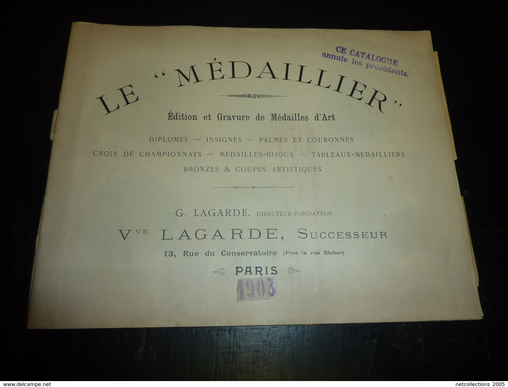 Magnifique Catalogue Médailles Artistiques " LE MEDAILLIER " édition Et Gravure De Médailles D'art - PARIS 1903 - France