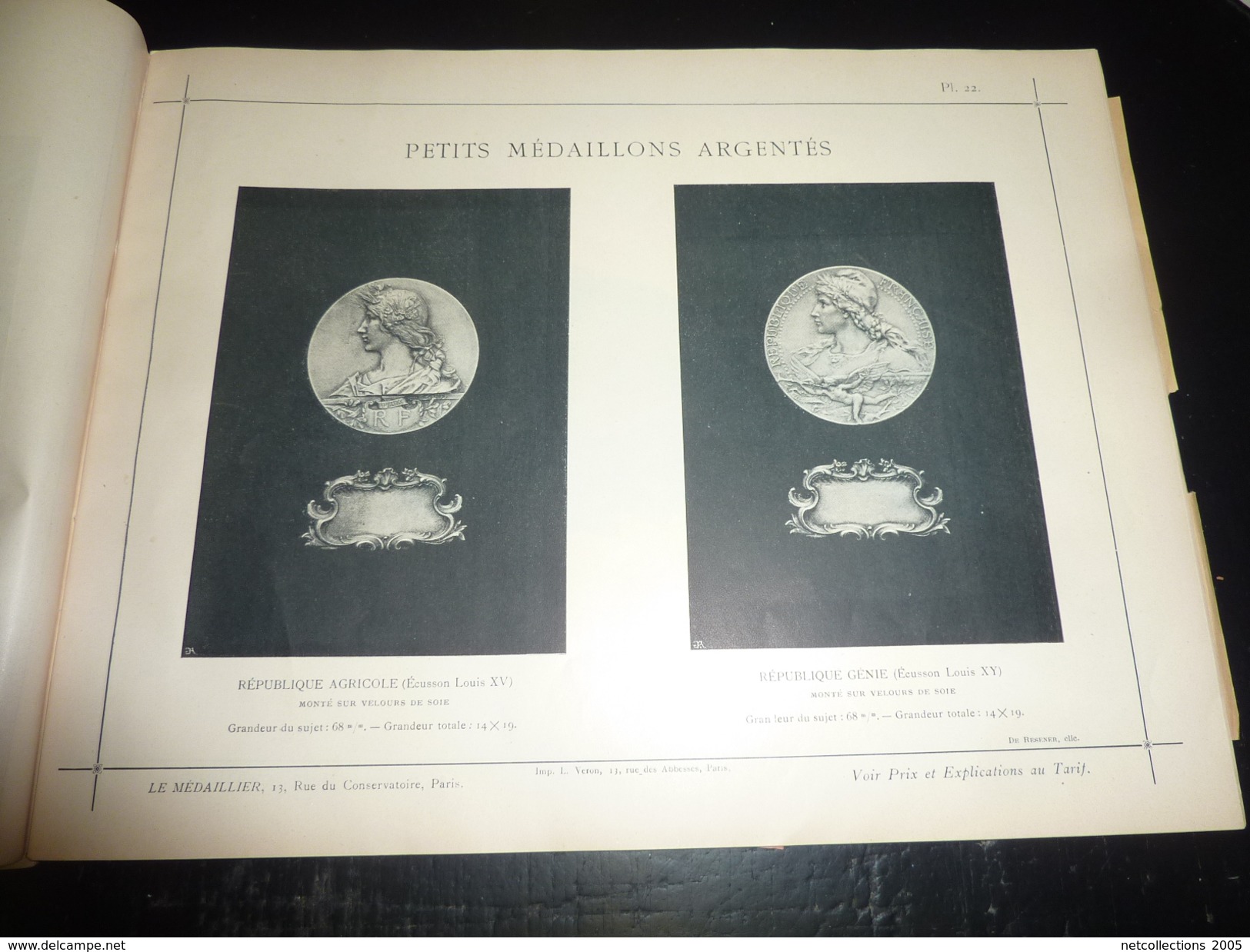 Magnifique catalogue médailles Artistiques " LE MEDAILLIER " édition et gravure de médailles d'art - PARIS 1903