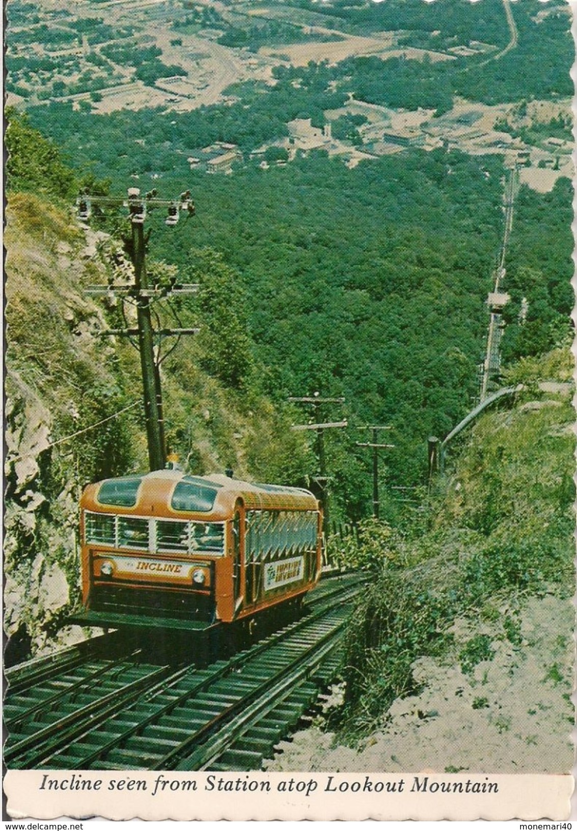ATOP LOOKOUT MOUNTAIN - INCLINE SEEN FROM STATION. - Chattanooga