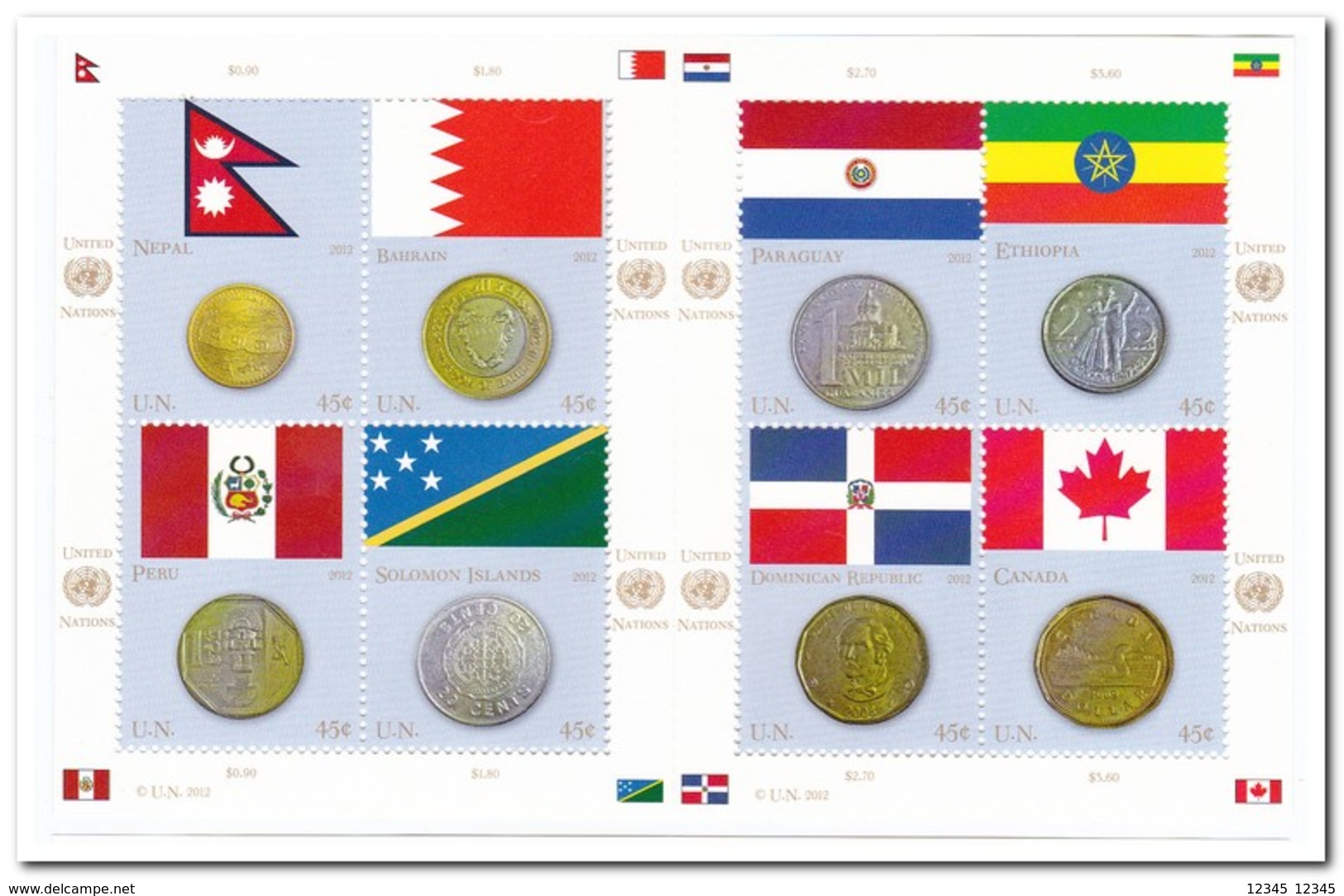 UNO New York 2015, Postfris MNH, Coins - Ongebruikt