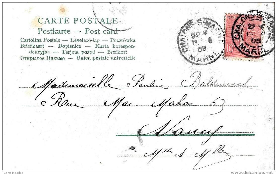 [DC11099] CPA - COPPIA INNAMORATI - Viaggiata 1905 - Old Postcard - Coppie
