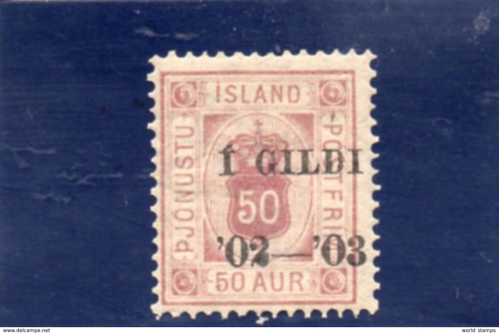 ISLANDE 1902 * DENT 14x13.5 - Dienstmarken