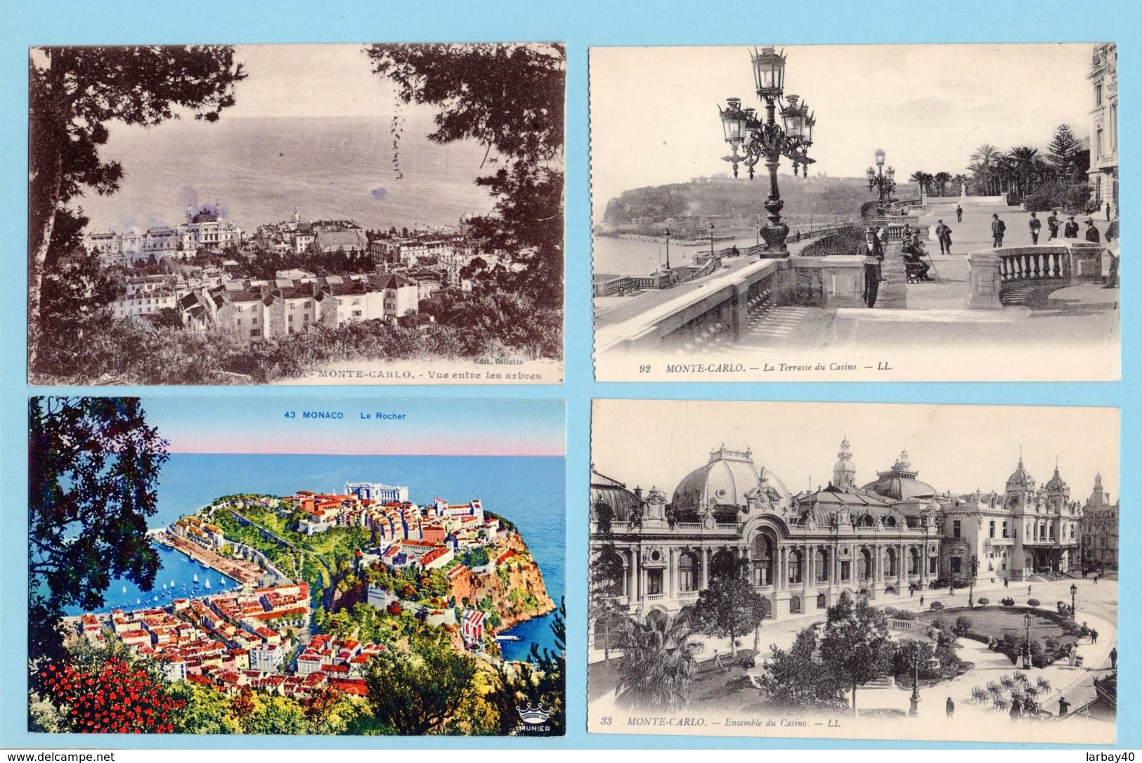 Lot De 12 Cpa Carte Postale Ancienne  - Monaco Monte Carlo   Ect - Verzamelingen