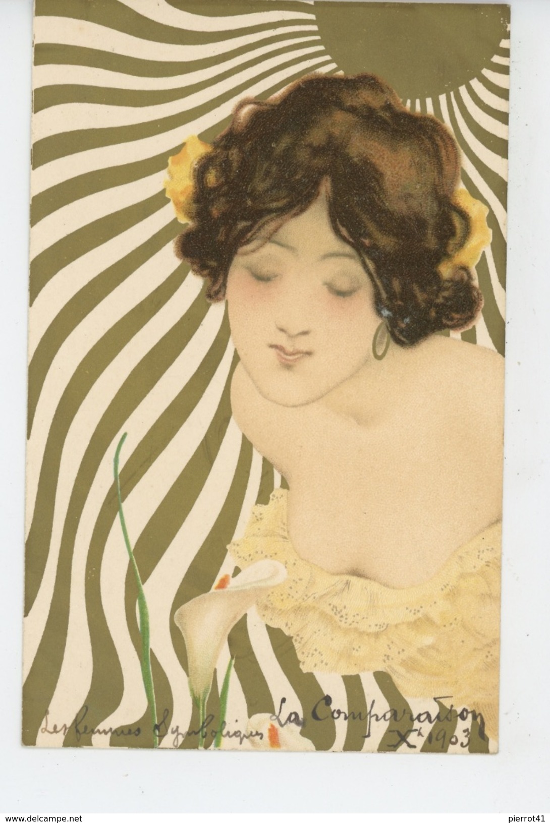 FEMMES - FRAU - LADY - Jolie Carte Fantaisie Femme Au Soleil "La Comparaison " Signée RAPHAEL KIRCHNER - Kirchner, Raphael