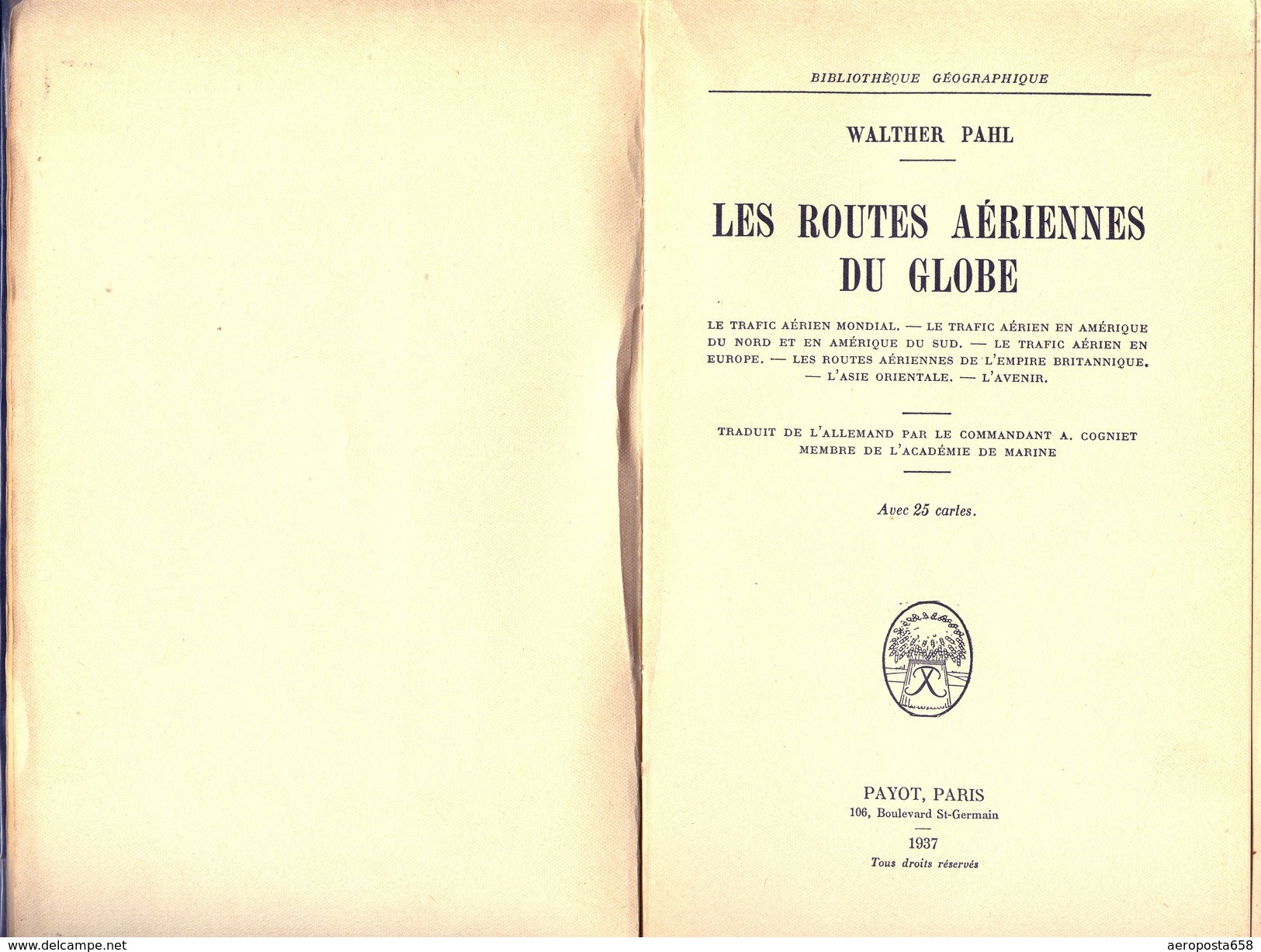 1937 Les Routes Aériennes Du Globe - Sonstige & Ohne Zuordnung