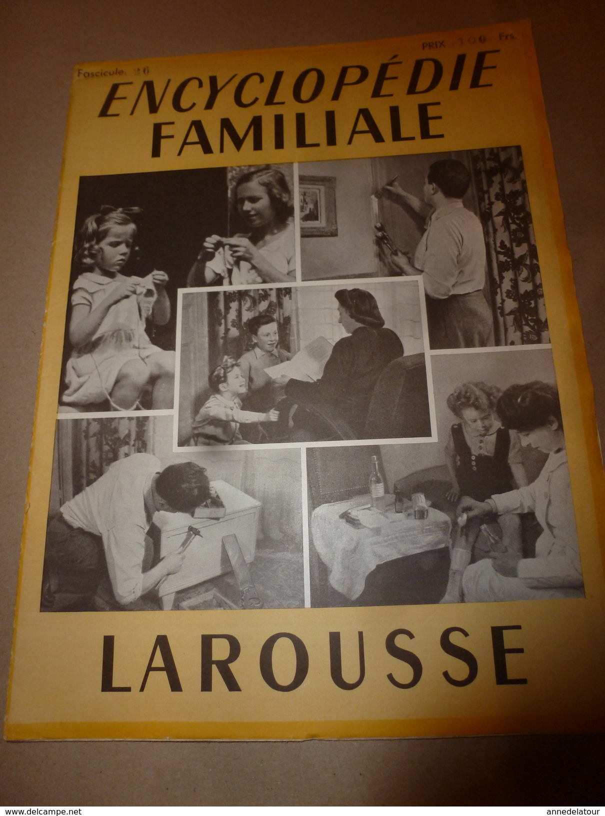 1950 ENCYCLOPEDIE FAMILIALE LAROUSSE ->Tapisserie,Broderie,Vitrail,Photographie,Cinématog,Encadrement,Cartonnage,Reliure - Encyclopaedia