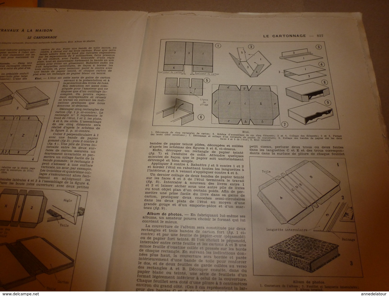 1950 ENCYCLOPEDIE FAMILIALE LAROUSSE ->Tapisserie,Broderie,Vitrail,Photographie,Cinématog,Encadrement,Cartonnage,Reliure