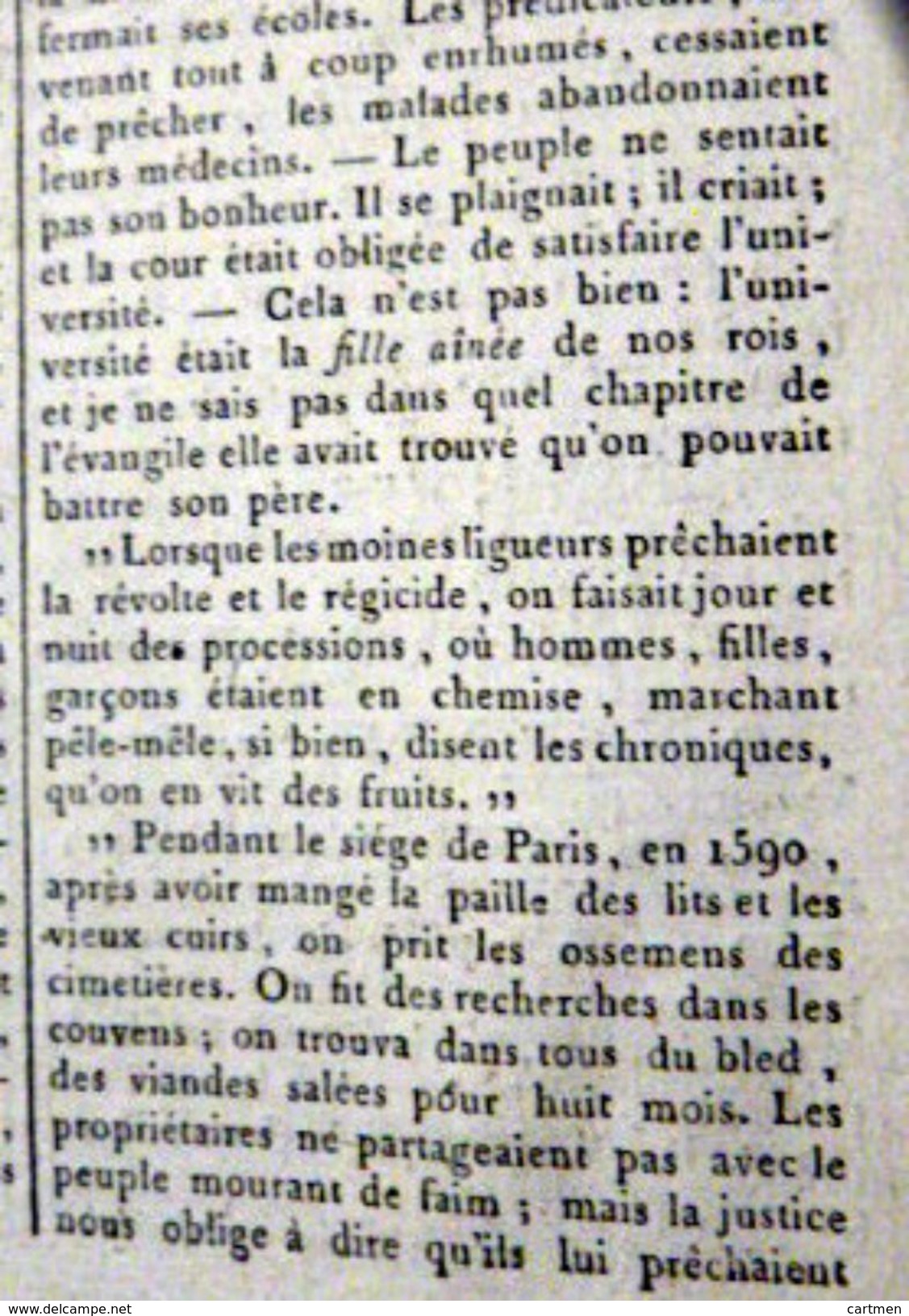 FAMINE EN 1590 ON MANGEA LES OSSEMENTS DES CIMETIERES   QUOTIDIEN LA CLEF DU CABINET 1803 - Kranten Voor 1800