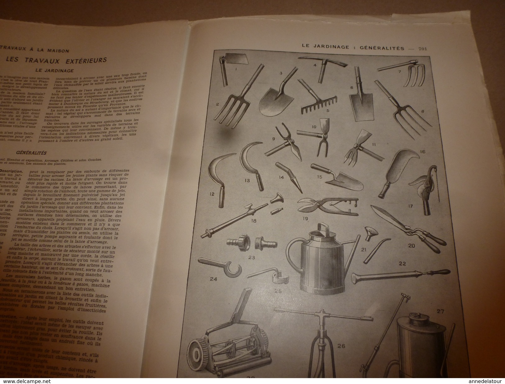 1950 ENCYCLOPEDIE FAMILIALE LAROUSSE ->Produits (ménagers, de toilette),Papiers,Encres,Timbres et Cachets; Jardinage