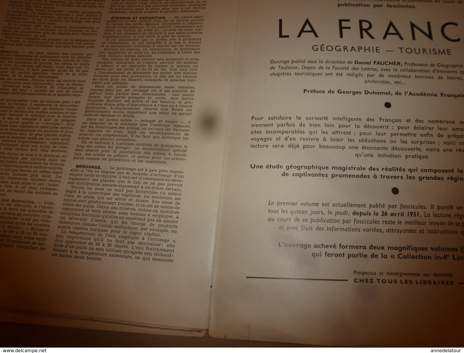 1950 ENCYCLOPEDIE FAMILIALE LAROUSSE ->Produits (ménagers, de toilette),Papiers,Encres,Timbres et Cachets; Jardinage