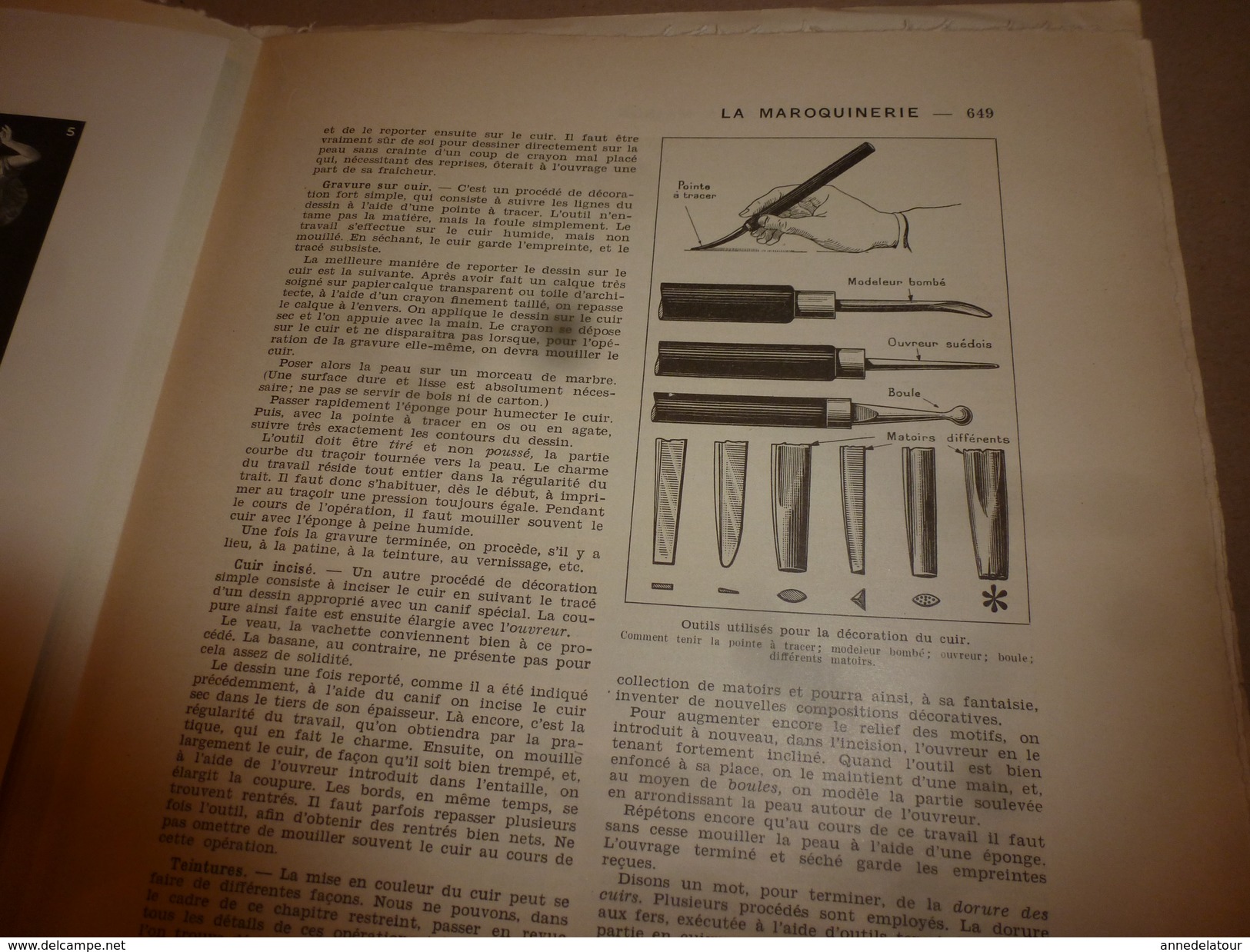 1950 ENCYCLOPEDIE FAMILIALE LAROUSSE ->Cordonnerie,Maroquinerie,Bicyclette,Motocyclette,Automobile,Travaux à la maison