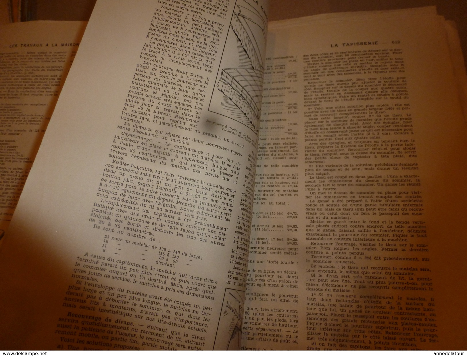 1950 ENCYCLOPEDIE FAMILIALE LAROUSSE ->Tapisserie,,Travaux à La Maison,Plomberie,Serrurerie,Tannage,Cordonnerie - Encyclopédies