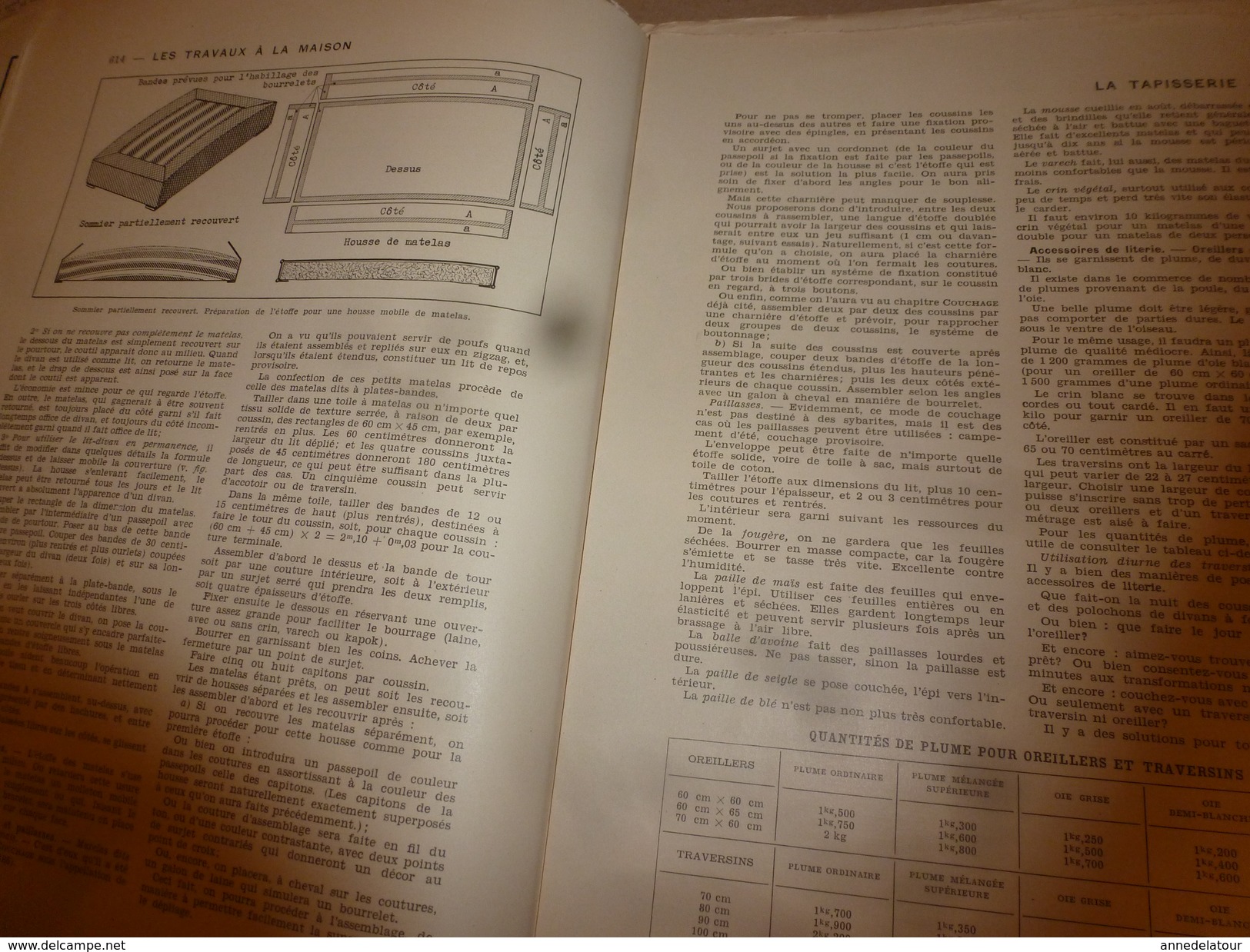 1950 ENCYCLOPEDIE FAMILIALE LAROUSSE ->Tapisserie,,Travaux à La Maison,Plomberie,Serrurerie,Tannage,Cordonnerie - Enciclopedie