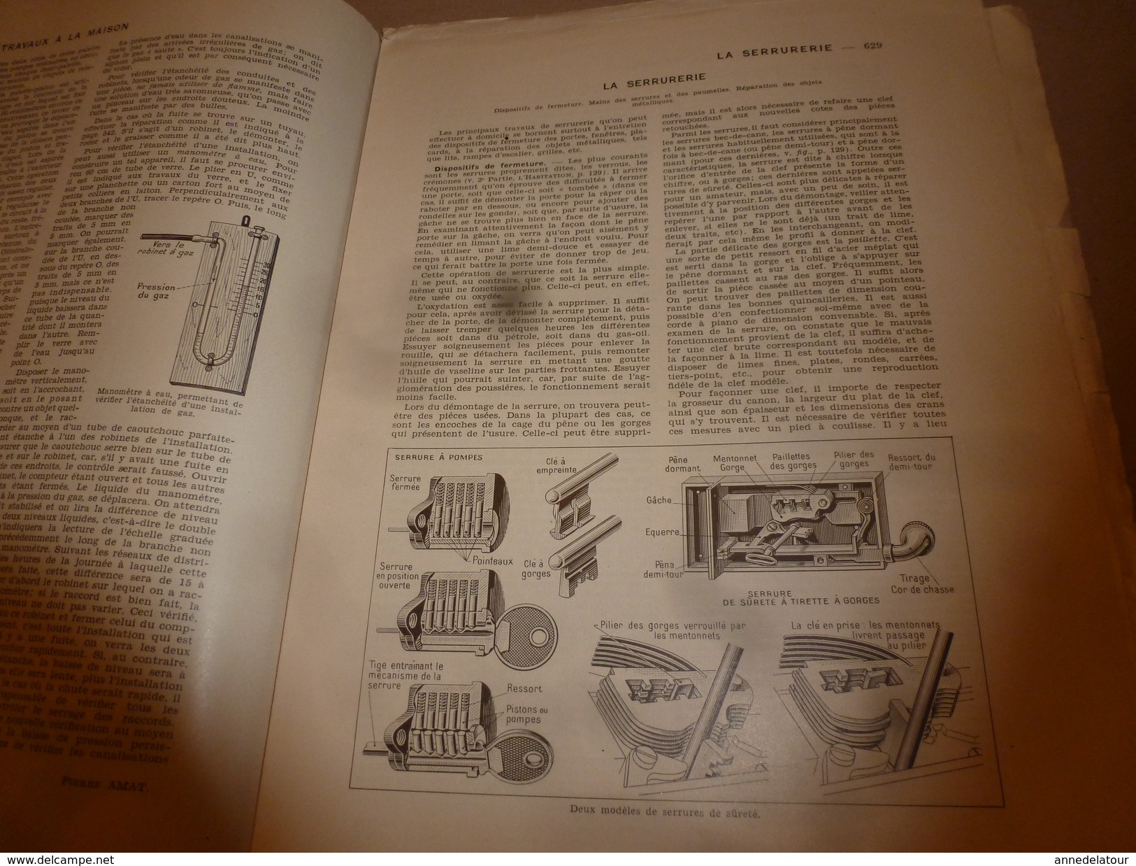 1950 ENCYCLOPEDIE FAMILIALE LAROUSSE ->Tapisserie,,Travaux à la maison,Plomberie,Serrurerie,Tannage,Cordonnerie