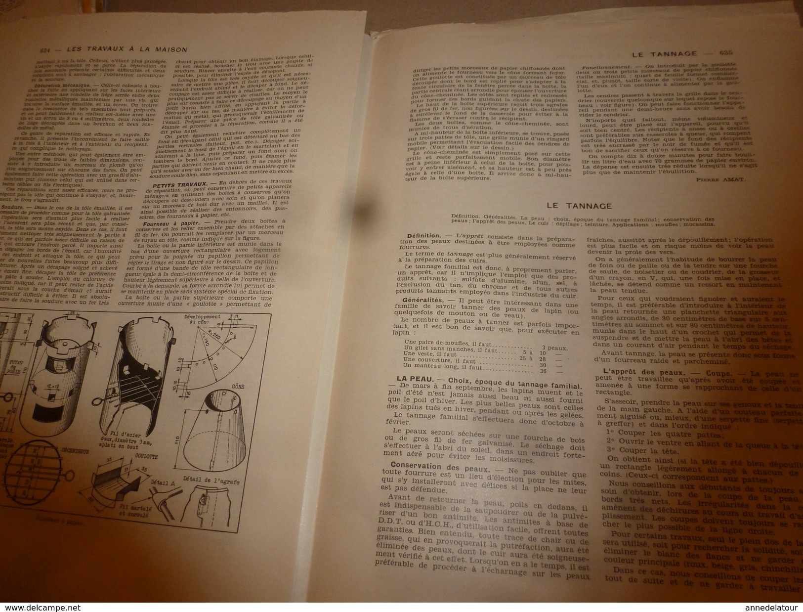 1950 ENCYCLOPEDIE FAMILIALE LAROUSSE ->Tapisserie,,Travaux à la maison,Plomberie,Serrurerie,Tannage,Cordonnerie