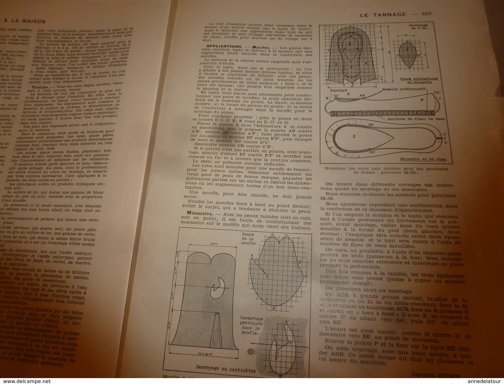 1950 ENCYCLOPEDIE FAMILIALE LAROUSSE ->Tapisserie,,Travaux à la maison,Plomberie,Serrurerie,Tannage,Cordonnerie