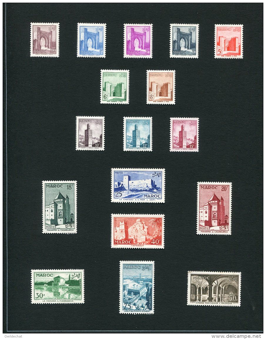 5369   MAROC  Collection*  1955-56  N° 345/61  TTB - Collections