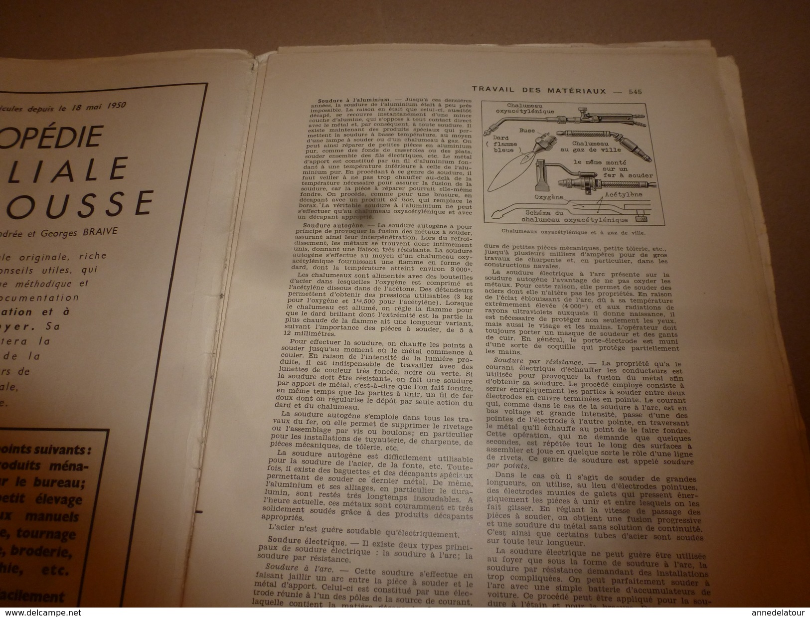 1950 ENCYCLOPEDIE FAMILIALE LAROUSSE ->Travail Des Matériaux,Travaux à La Maison,Appareils Divers,Chauffage,Construction - Enzyklopädien