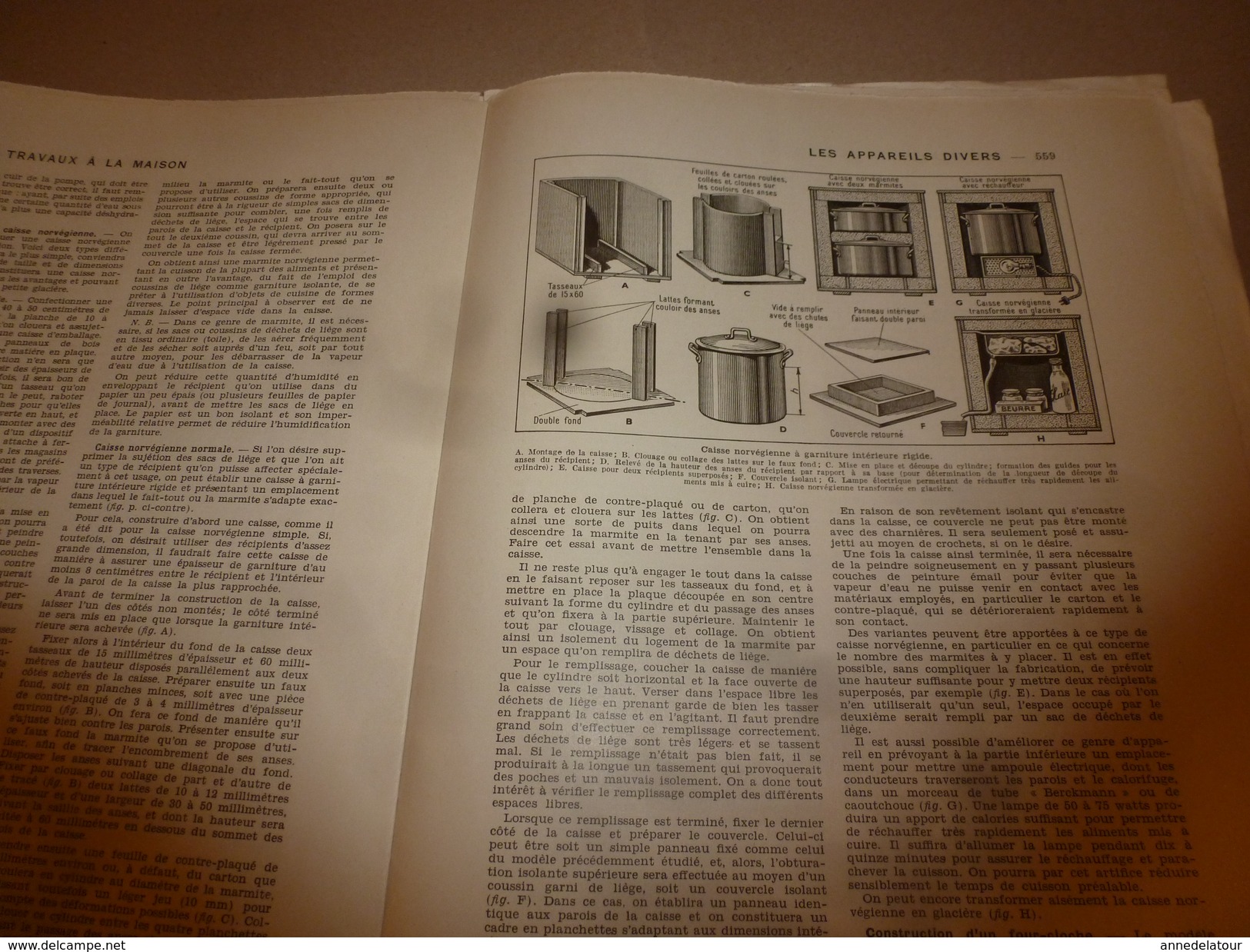 1950 ENCYCLOPEDIE FAMILIALE LAROUSSE ->Travail des matériaux,Travaux à la maison,Appareils divers,Chauffage,Construction