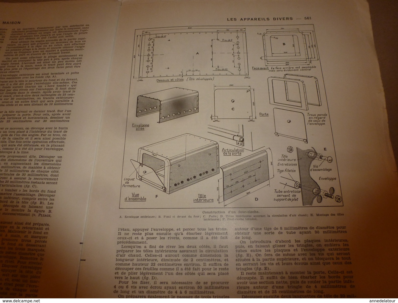 1950 ENCYCLOPEDIE FAMILIALE LAROUSSE ->Travail des matériaux,Travaux à la maison,Appareils divers,Chauffage,Construction