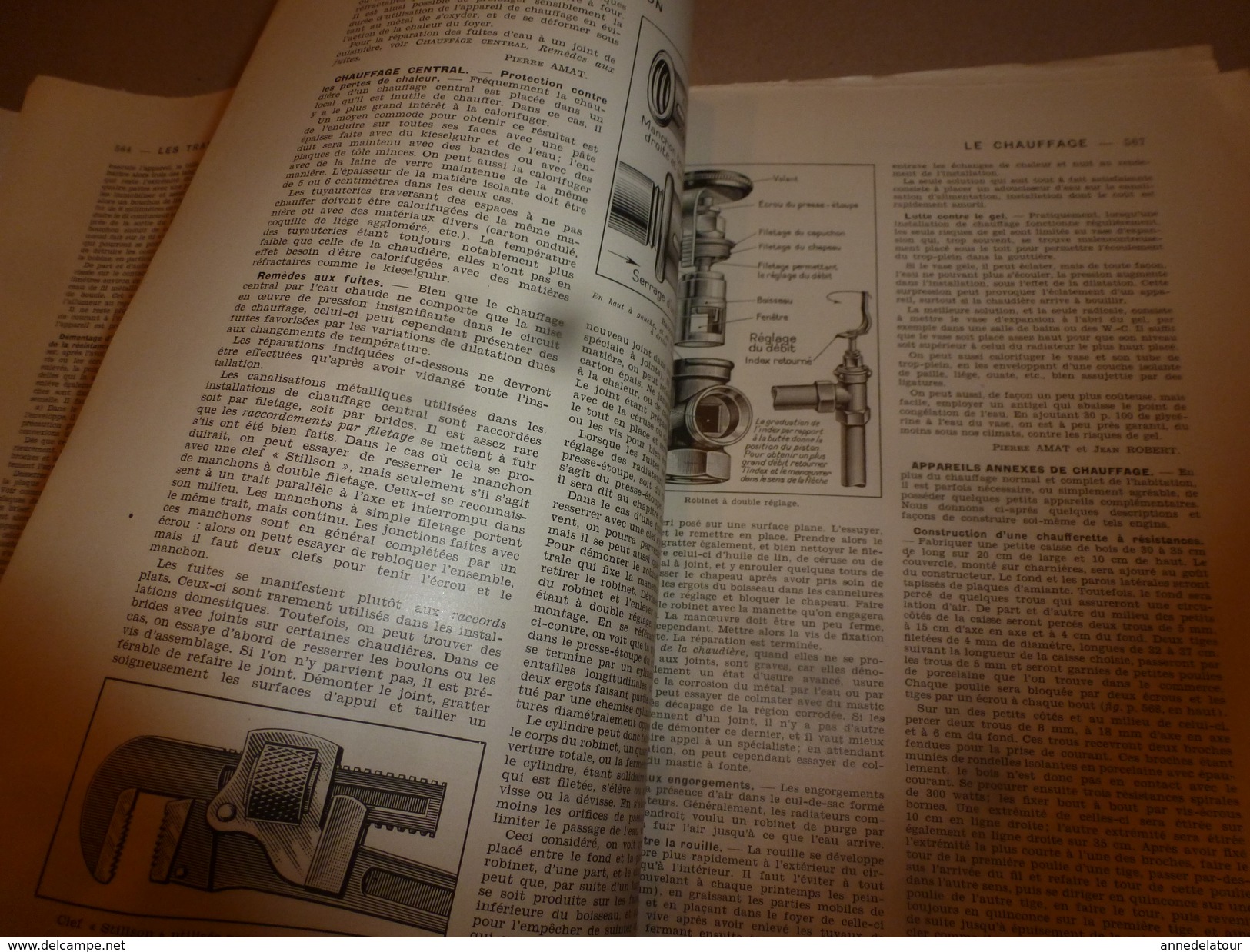 1950 ENCYCLOPEDIE FAMILIALE LAROUSSE ->Travail des matériaux,Travaux à la maison,Appareils divers,Chauffage,Construction