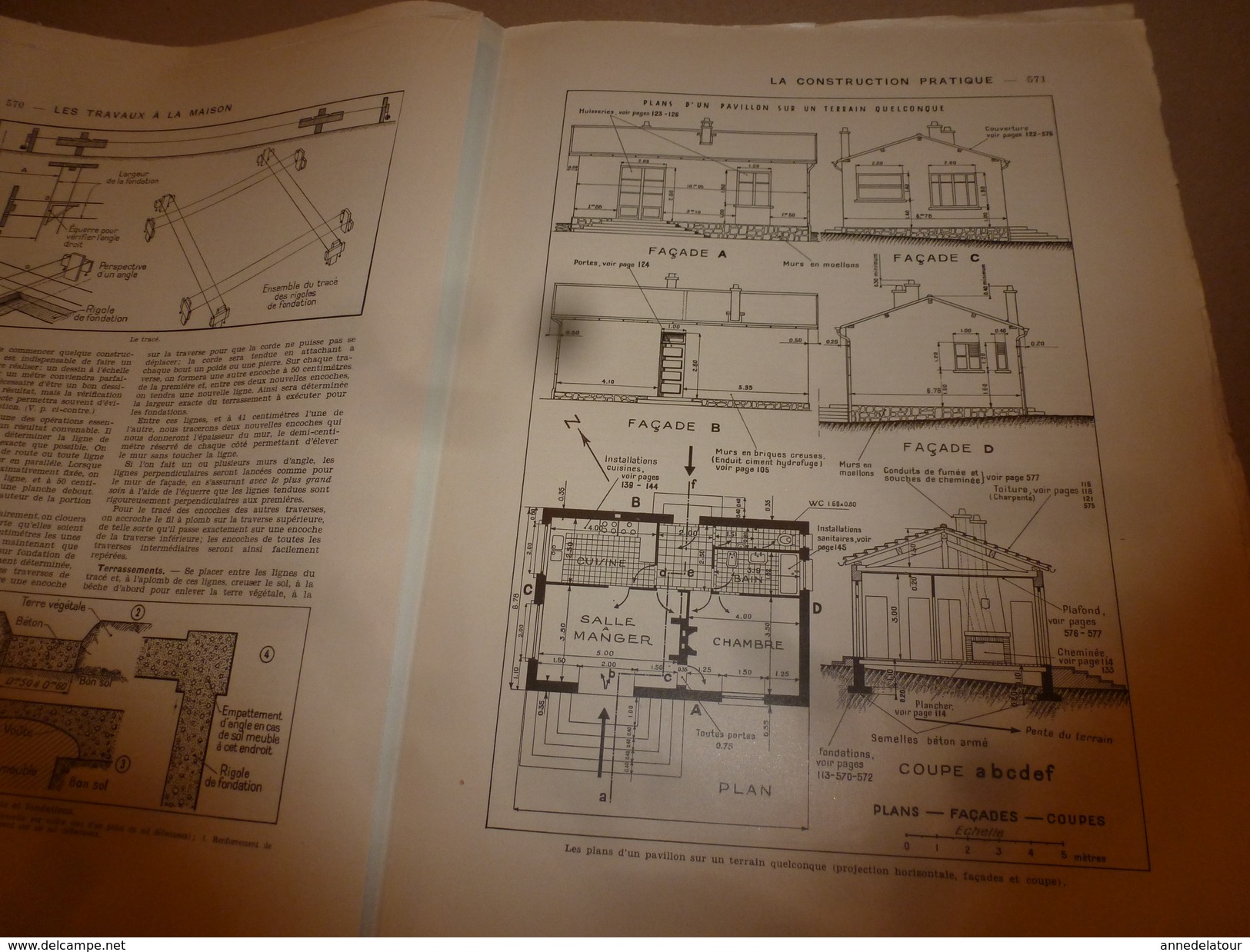 1950 ENCYCLOPEDIE FAMILIALE LAROUSSE ->Travail des matériaux,Travaux à la maison,Appareils divers,Chauffage,Construction