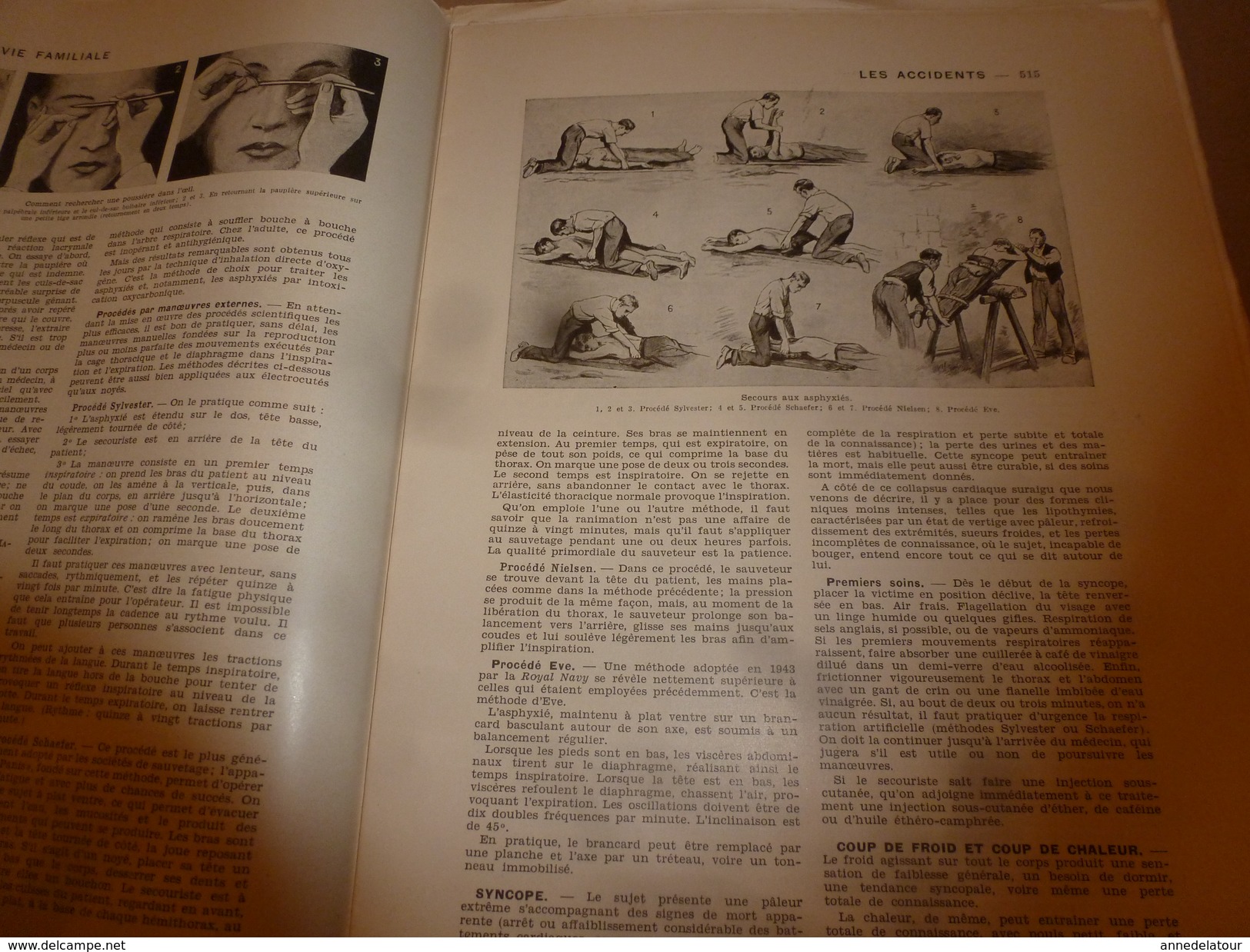 1950 ENCYCLOPEDIE FAMILIALE LAROUSSE ->Accidents,Pharmacie Familiale,Travaux à La Maison,Outillage,Travail Des Matériaux - Enciclopedie