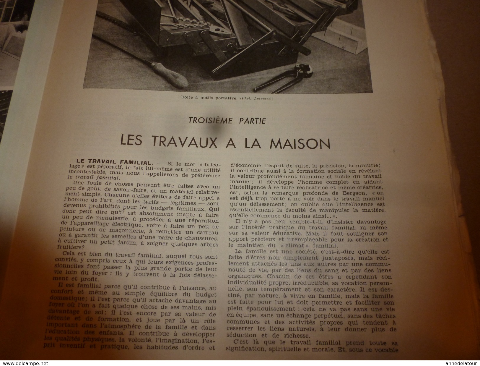 1950 ENCYCLOPEDIE FAMILIALE LAROUSSE ->Accidents,Pharmacie Familiale,Travaux à La Maison,Outillage,Travail Des Matériaux - Enciclopedias