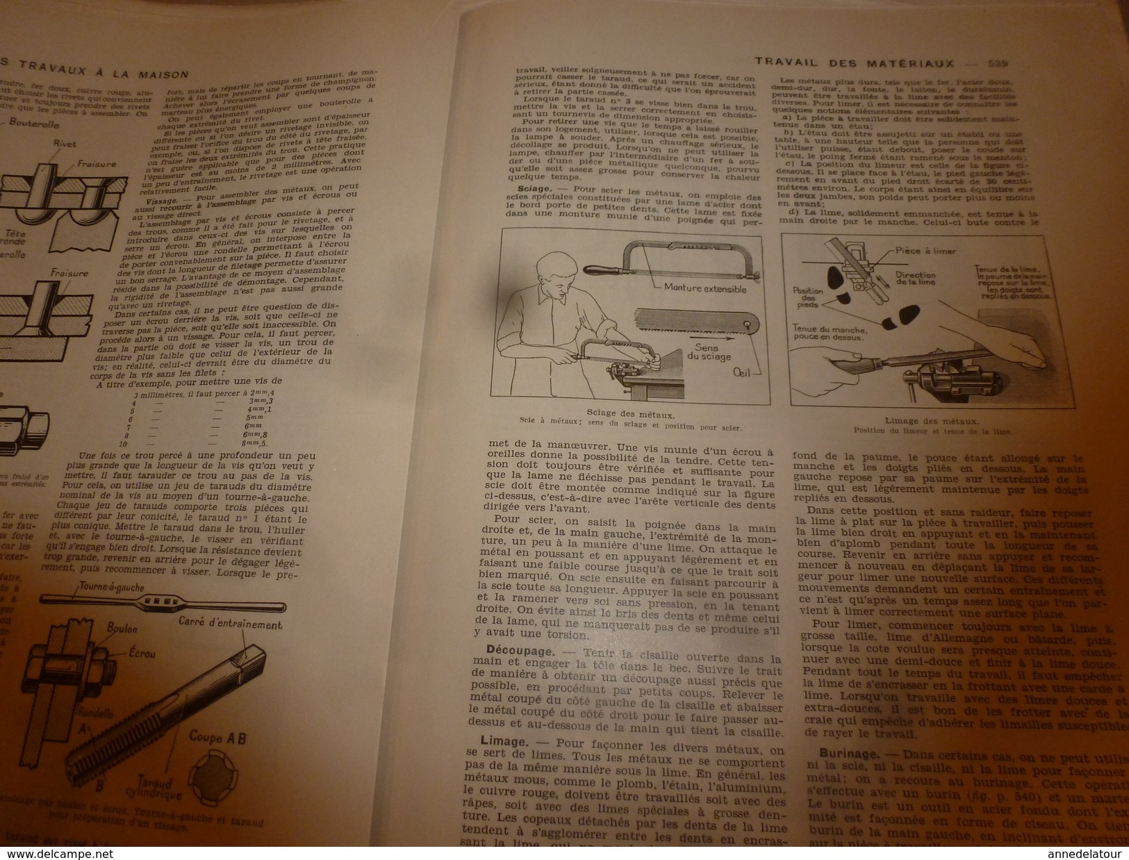 1950 ENCYCLOPEDIE FAMILIALE LAROUSSE ->Accidents,Pharmacie familiale,Travaux à la maison,Outillage,Travail des matériaux