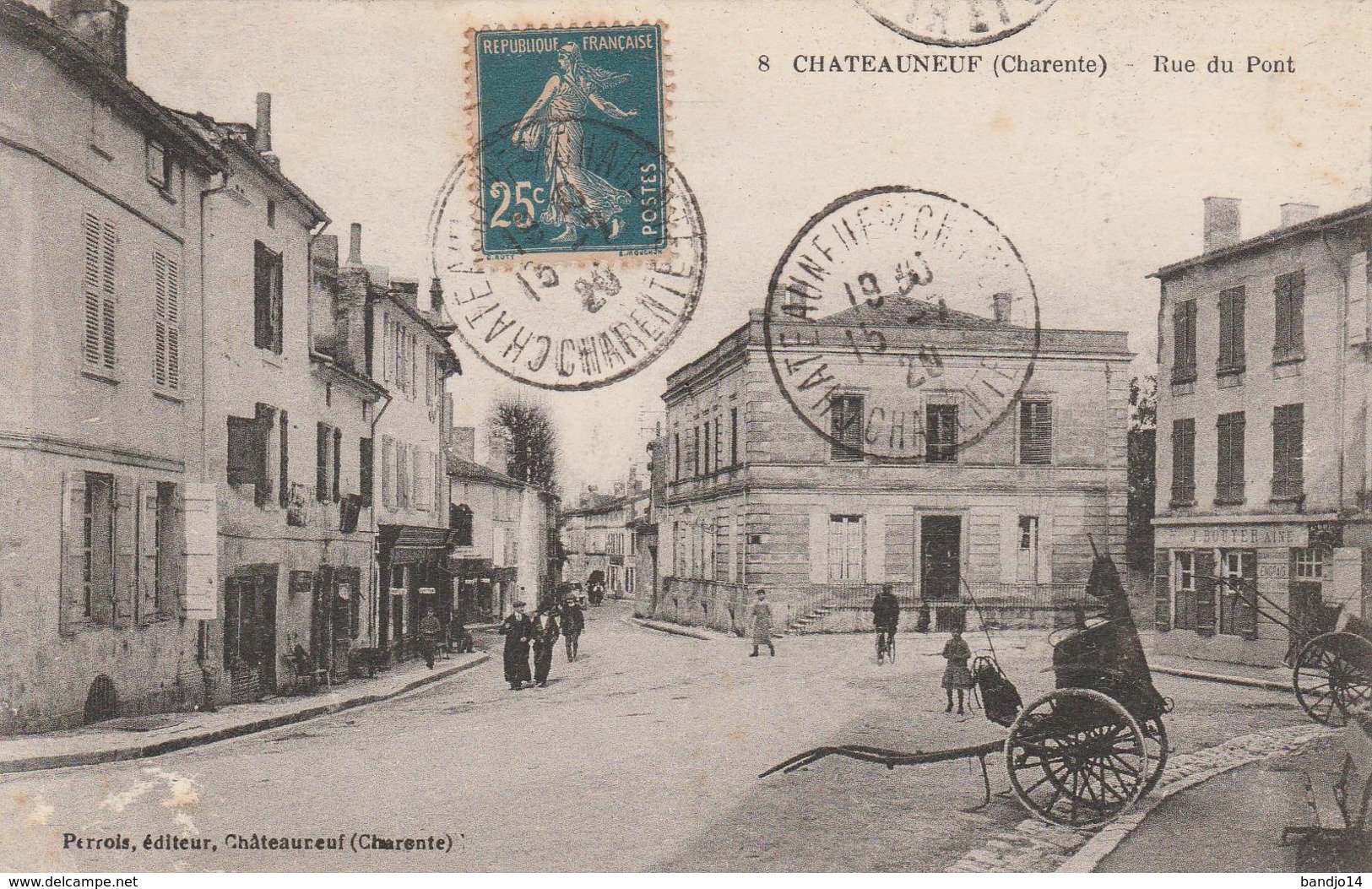 Chateauneuf - Rue Du Pont  - Scan Recto-verso - Chateauneuf Sur Charente