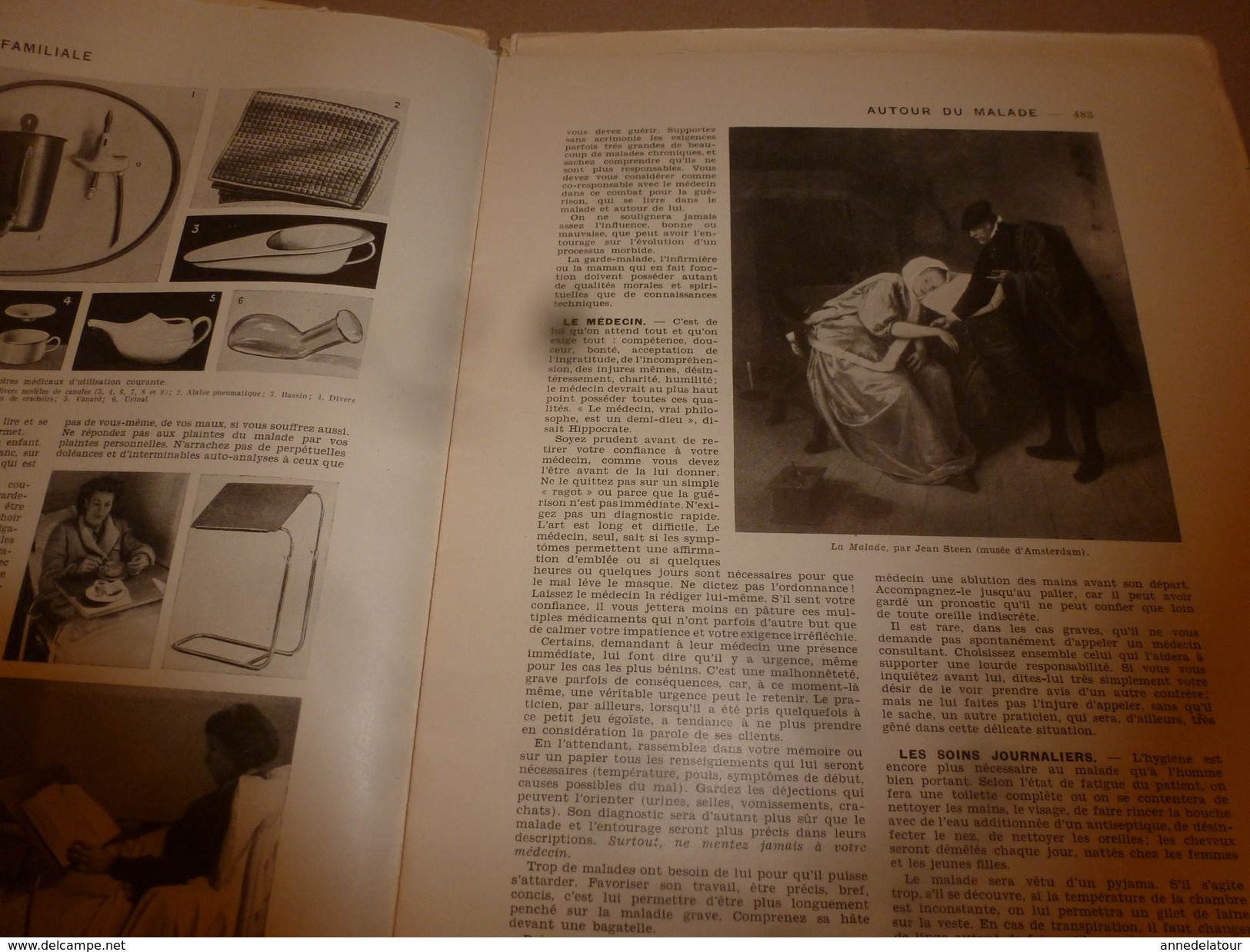 1950 ENCYCLOPEDIE FAMILIALE LAROUSSE ->Les Maladies,Salle De Séjour, Les Grands Fléaux Sociaux, Les Accidents - Enciclopedie