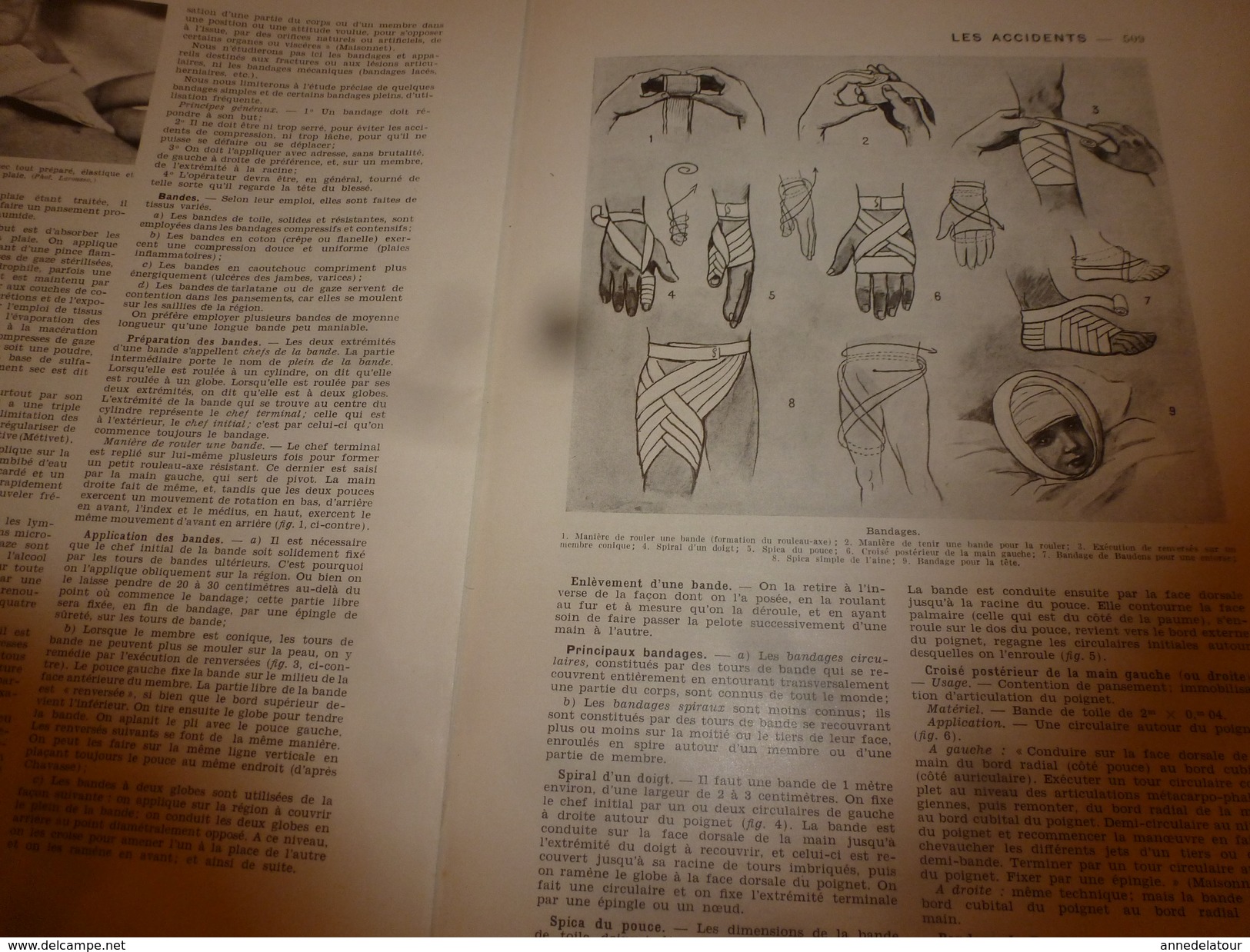 1950 ENCYCLOPEDIE FAMILIALE LAROUSSE ->Les maladies,Salle de séjour, Les grands fléaux sociaux, Les accidents