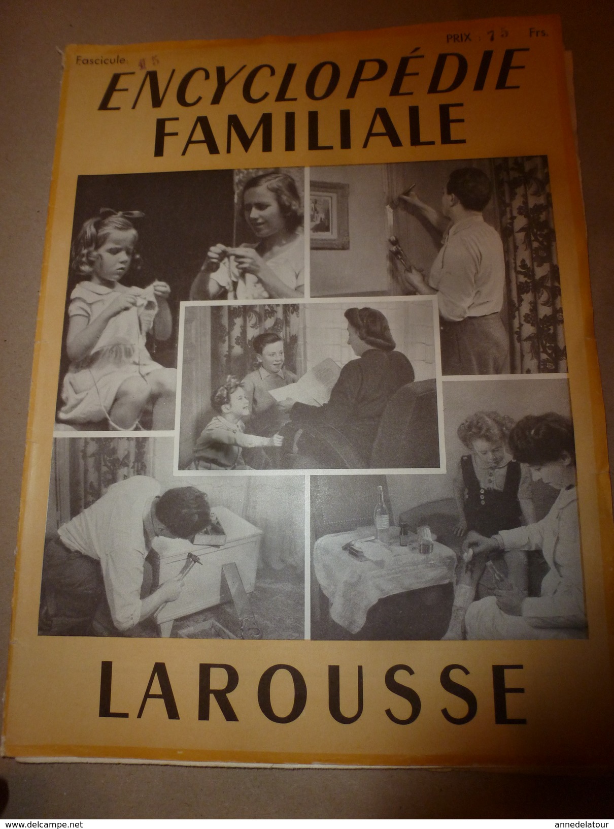 1950 ENCYCLOPEDIE FAMILIALE LAROUSSE ->Le Tricot, Le Crochet, L'hygiène De L'habitation, Les Soins Du Corps - Enzyklopädien