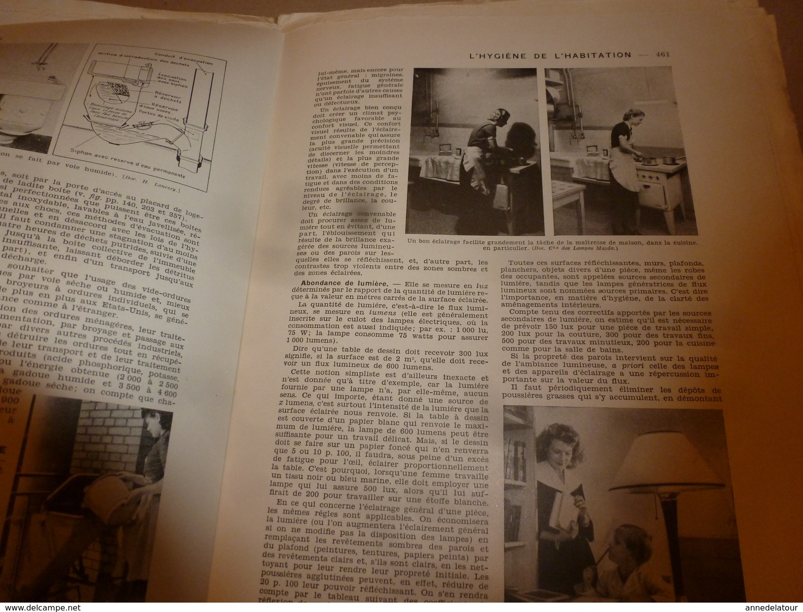 1950 ENCYCLOPEDIE FAMILIALE LAROUSSE ->Le tricot, Le crochet, L'hygiène de l'habitation, Les soins du corps