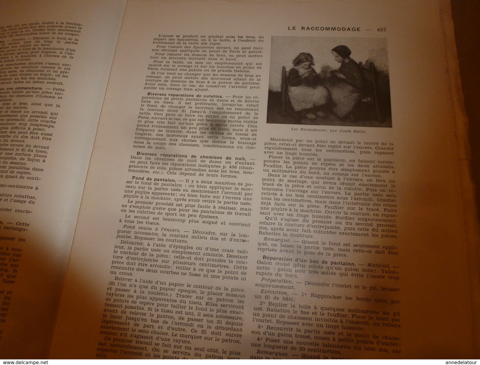 1950 ENCYCLOPEDIE FAMILIALE LAROUSSE ->Le Raccommodage , Le Tricot,La Confection Des Vêtements, La Mode - Encyclopédies