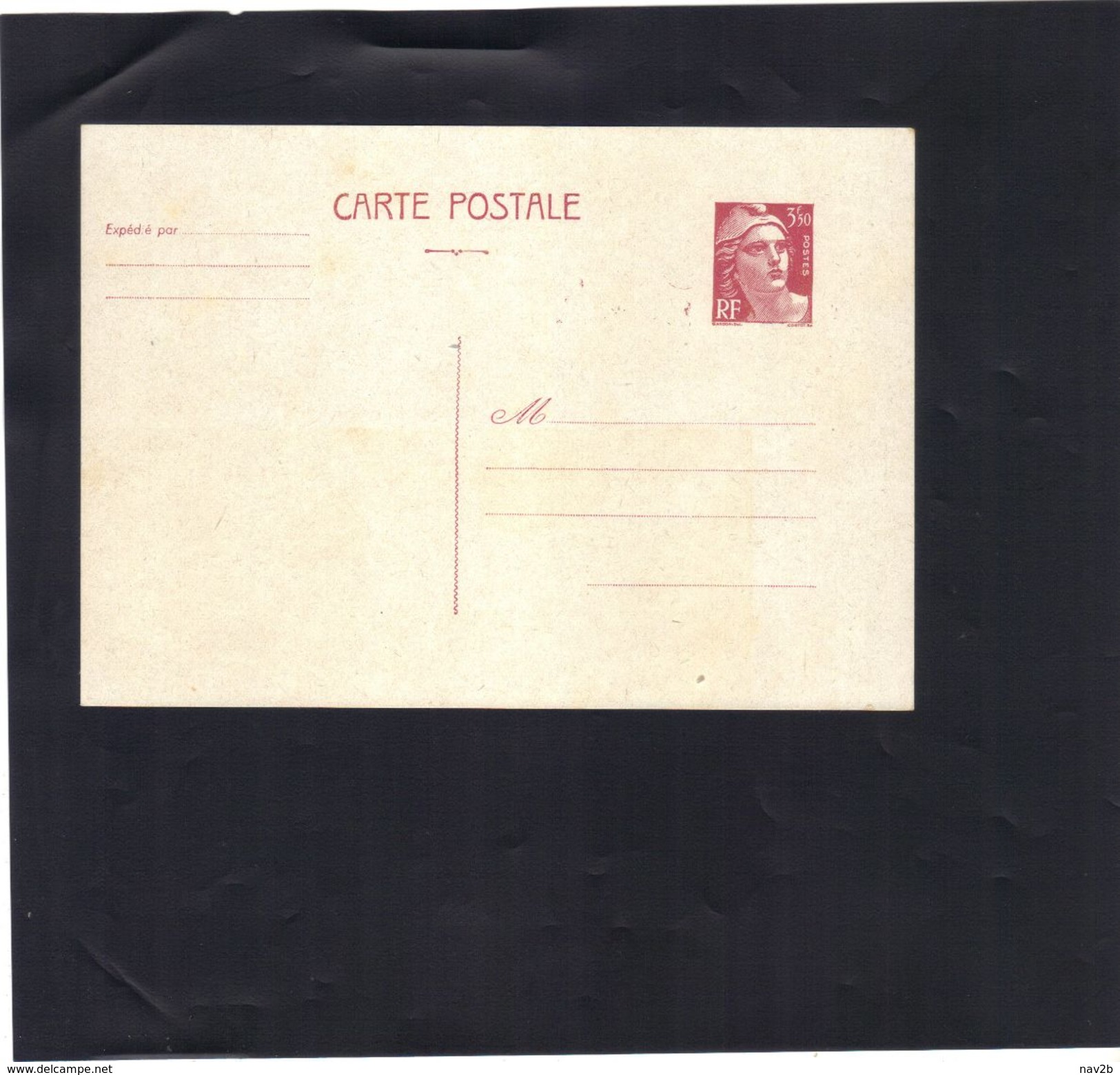 Entier Carte Postale Gandon 3,50 Frs . Neuve . - Cartes Postales Types Et TSC (avant 1995)