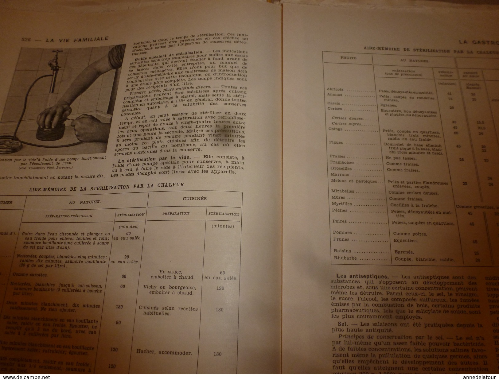 1950 ENCYCLOPEDIE FAMILIALE LAROUSSE ->Gastrotechnie, La Science Ménagère, Entretien De La Maison - Encyclopédies