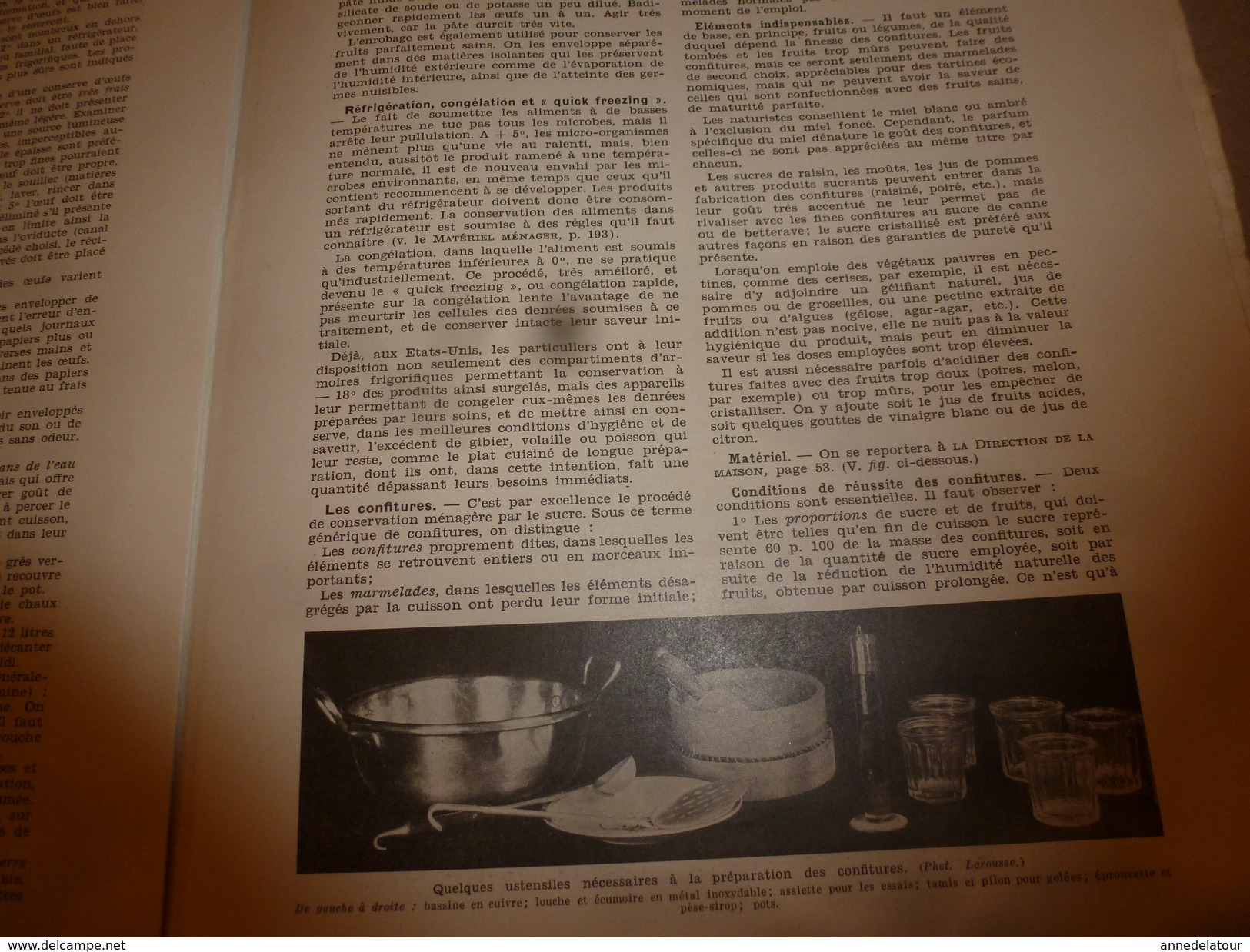 1950 ENCYCLOPEDIE FAMILIALE LAROUSSE ->Gastrotechnie, La science ménagère, Entretien de la maison