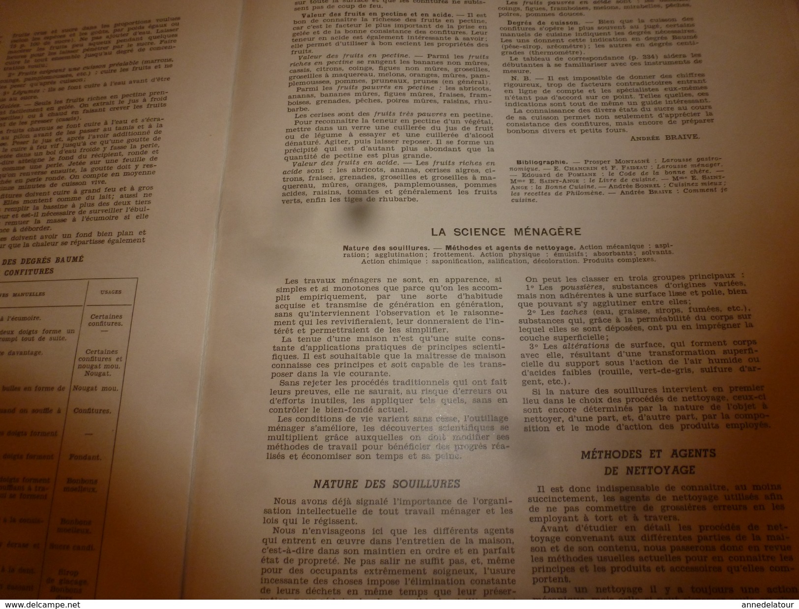 1950 ENCYCLOPEDIE FAMILIALE LAROUSSE ->Gastrotechnie, La science ménagère, Entretien de la maison