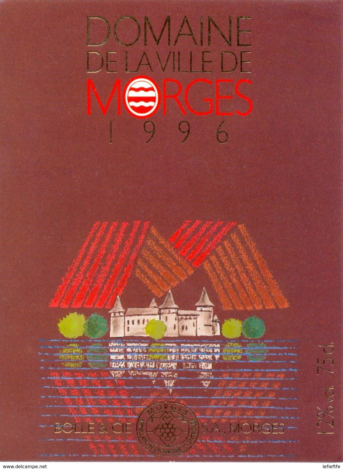 1511 - Suisse - Domaine De La Ville De Morges - 1996 - Bolle & Cie S.A. Morges - Witte Wijn