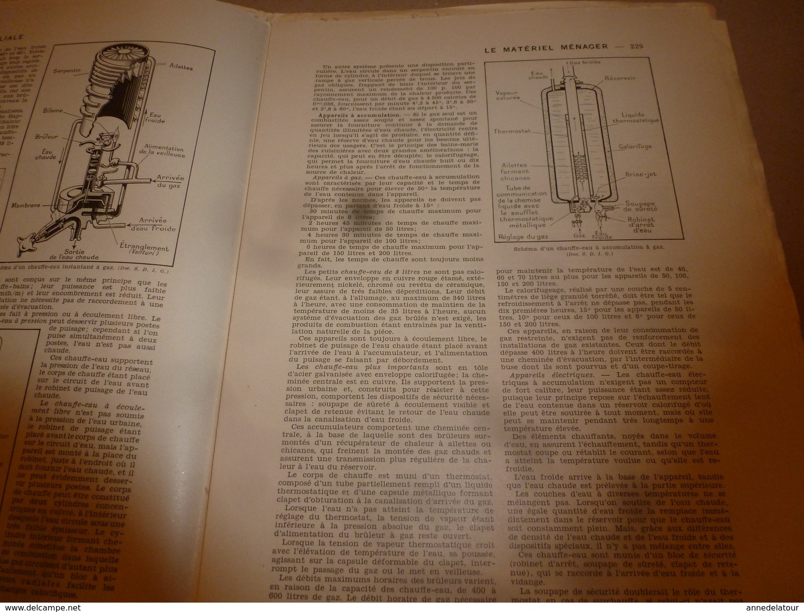 1950 ENCYCLOPEDIE FAMILIALE LAROUSSE -> Le Matériel Ménager (très Important Documentaire Texte ,photos Et Dessins) - Enzyklopädien