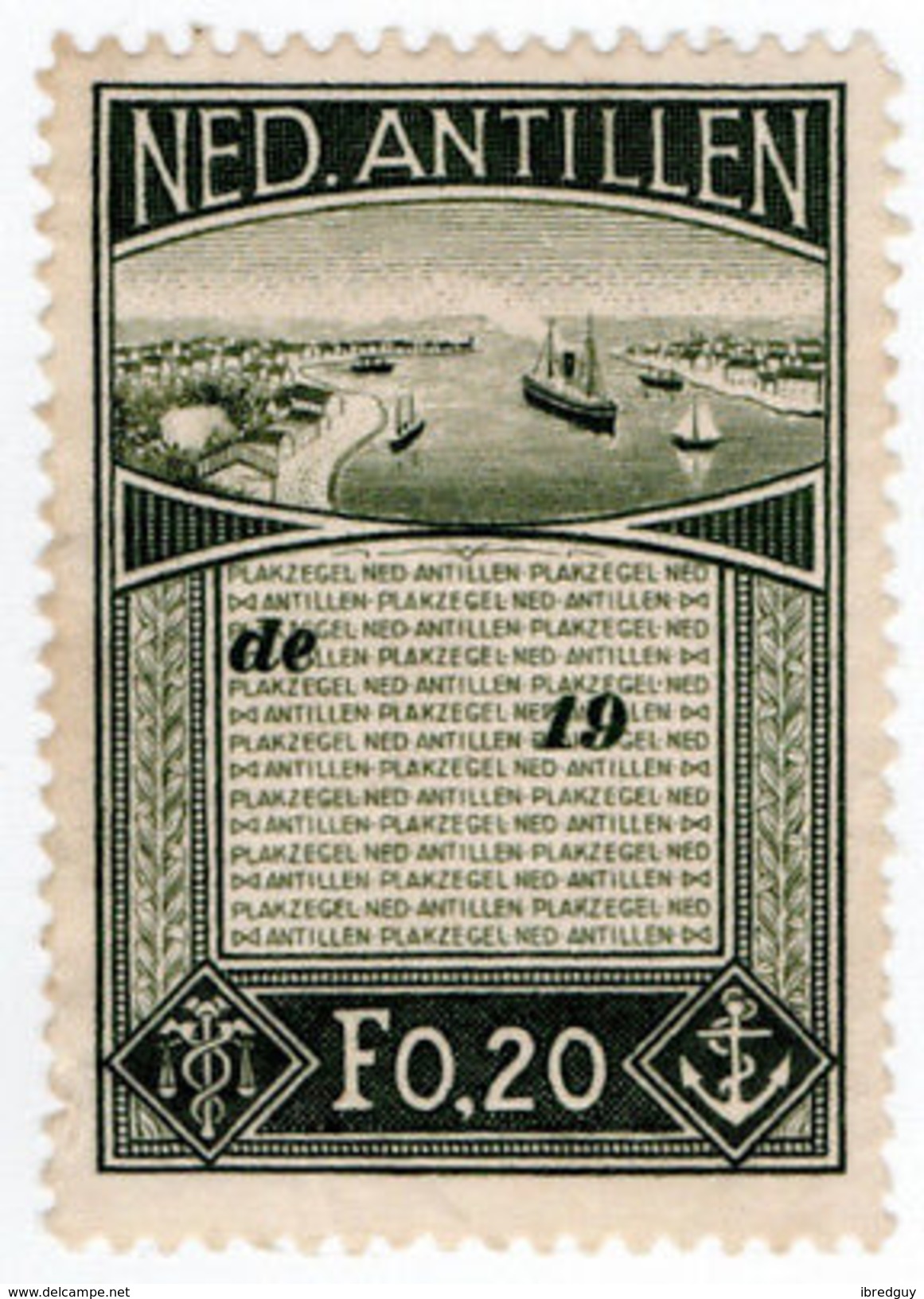 (I.B) Netherlands Antilles Revenue : Duty Stamp 20c - America (Other)